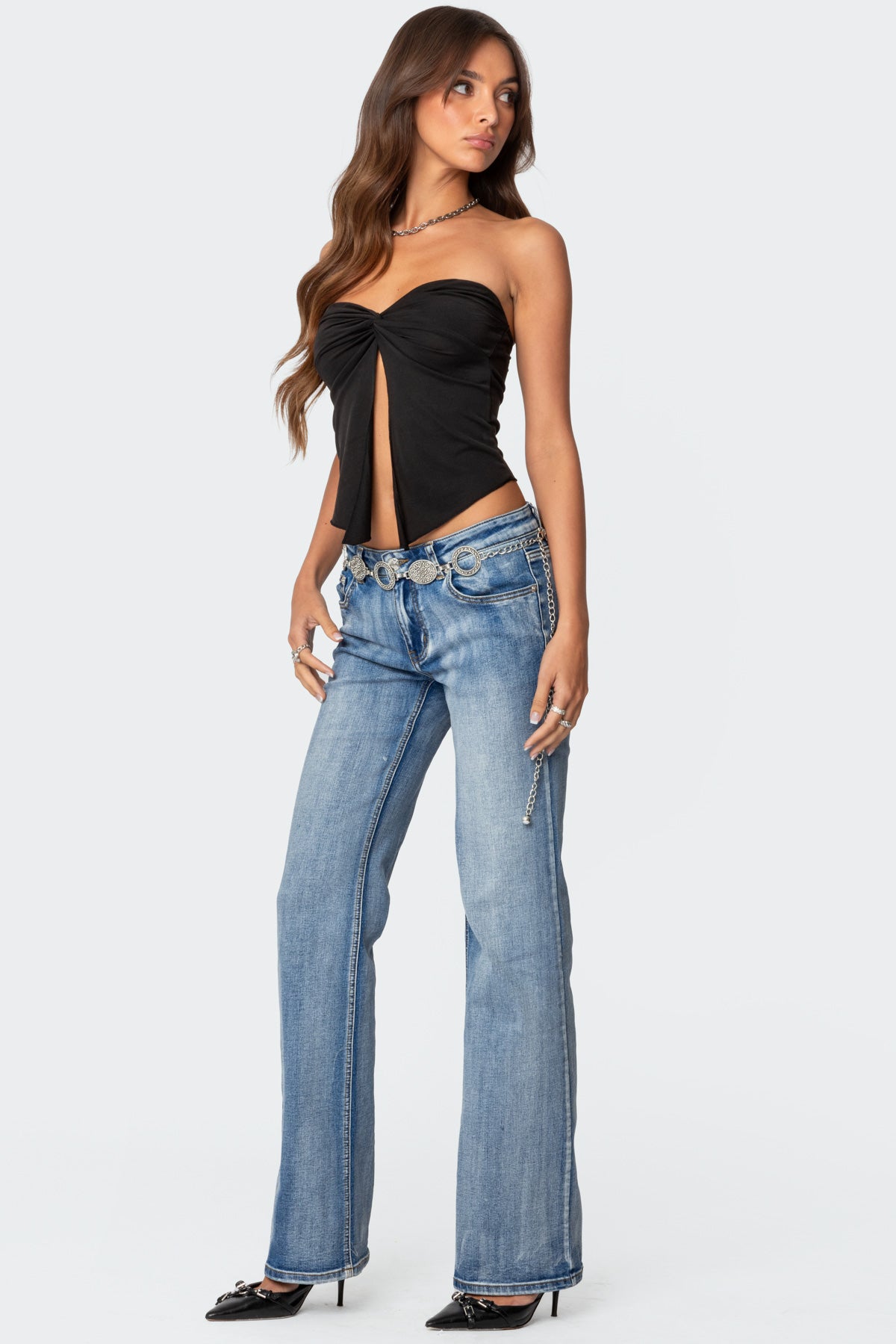 Twisted Split Front Tube Top-Milans Time