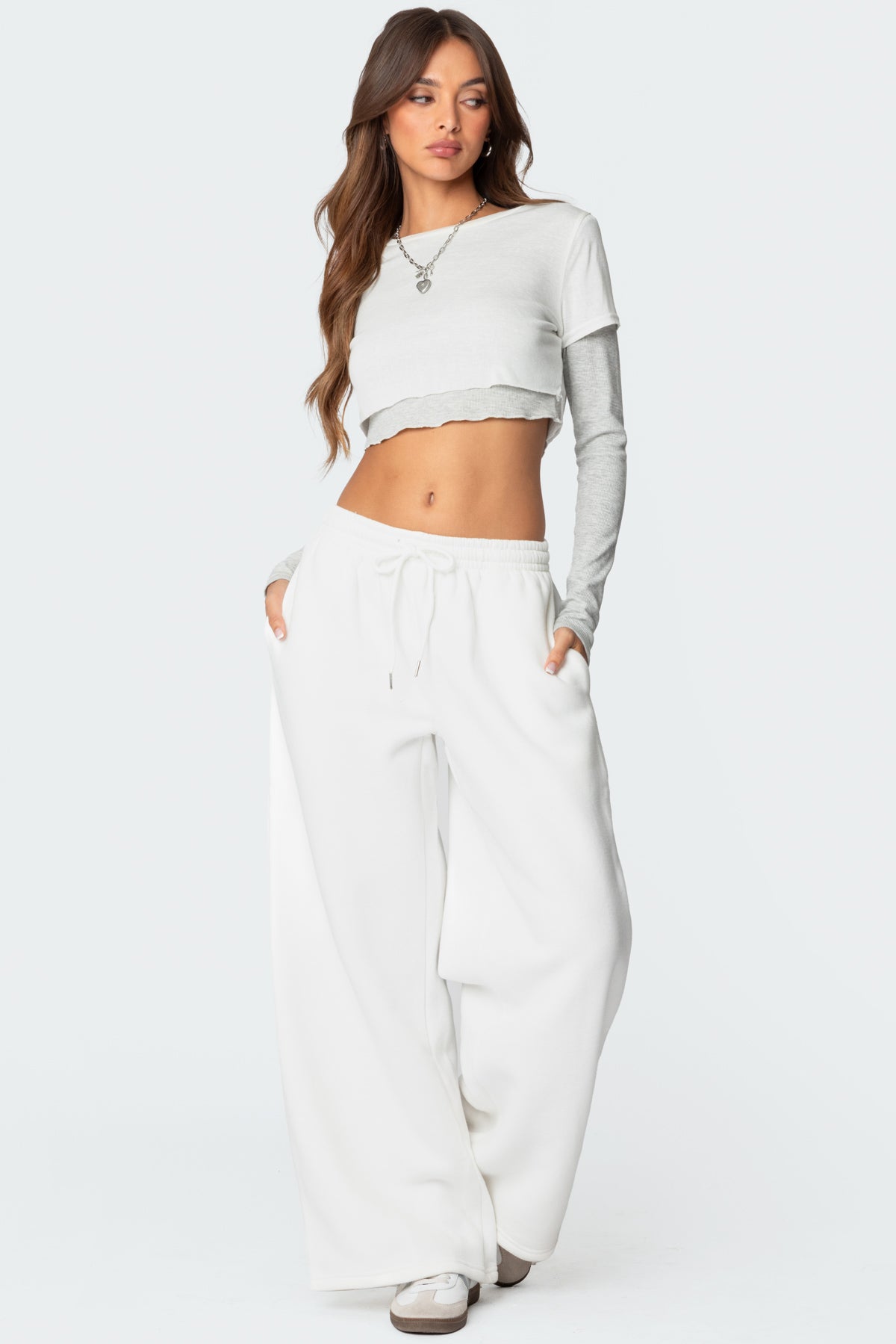 Kamari Low Rise Wide Sweatpants-Milans Time