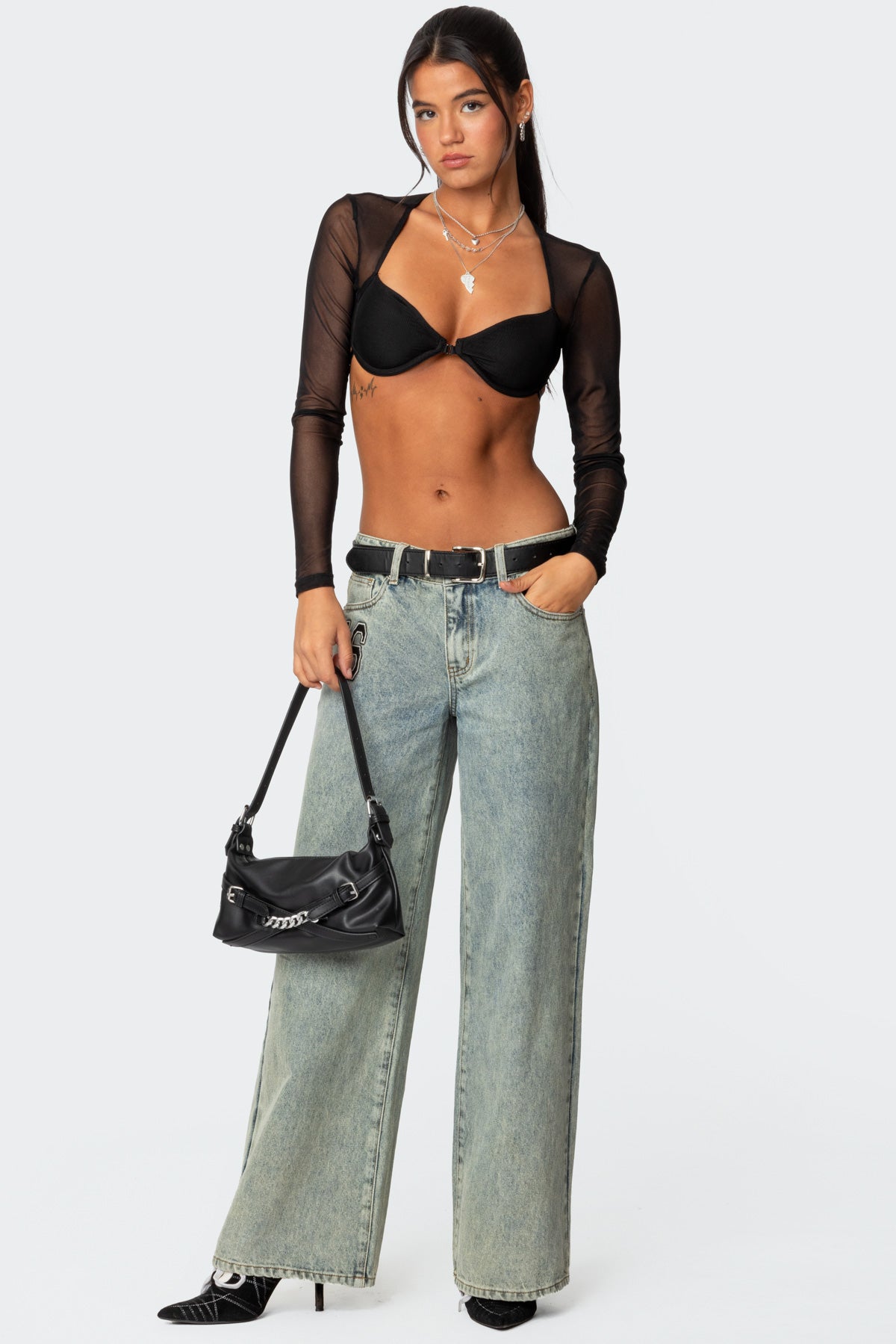 Lin Mesh Bra Top-Milans Time