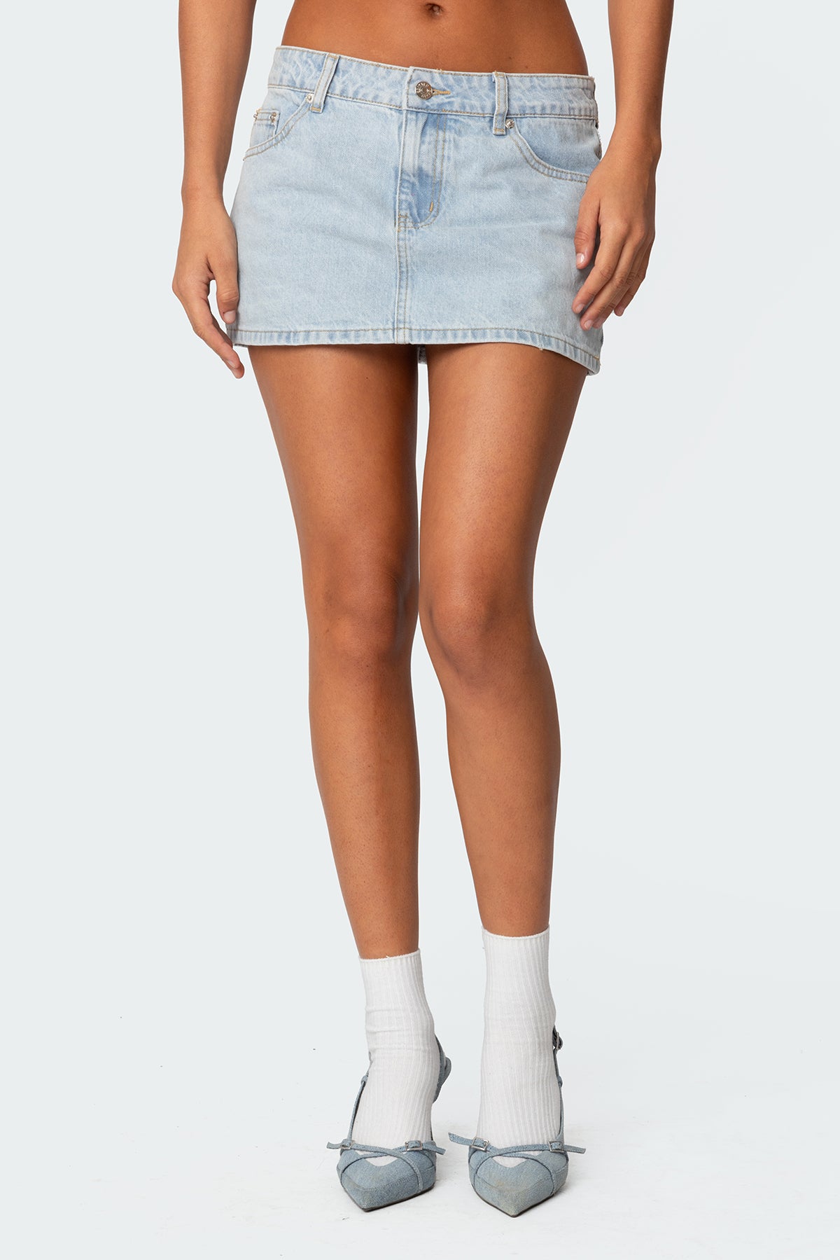 Chiara Denim Micro Skirt-Milans Time