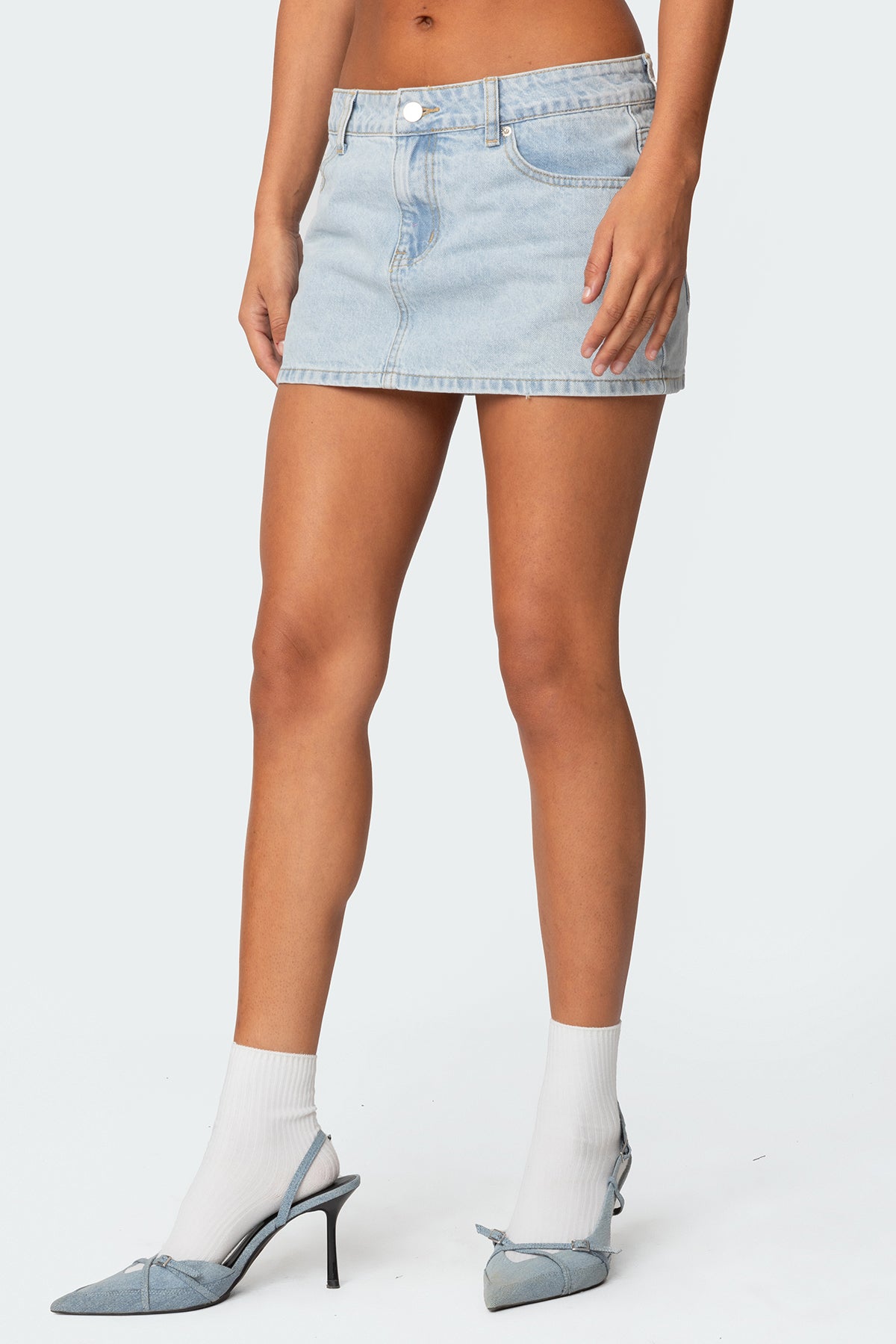 Chiara Denim Micro Skirt-Milans Time