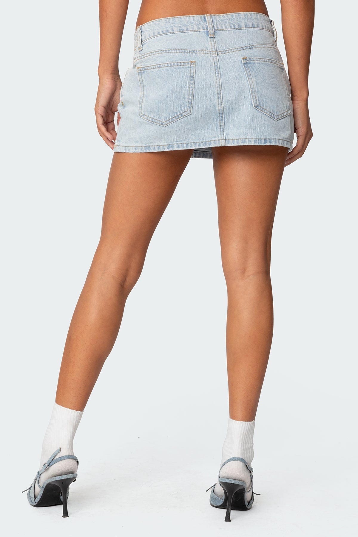 Chiara Denim Micro Skirt-Milans Time