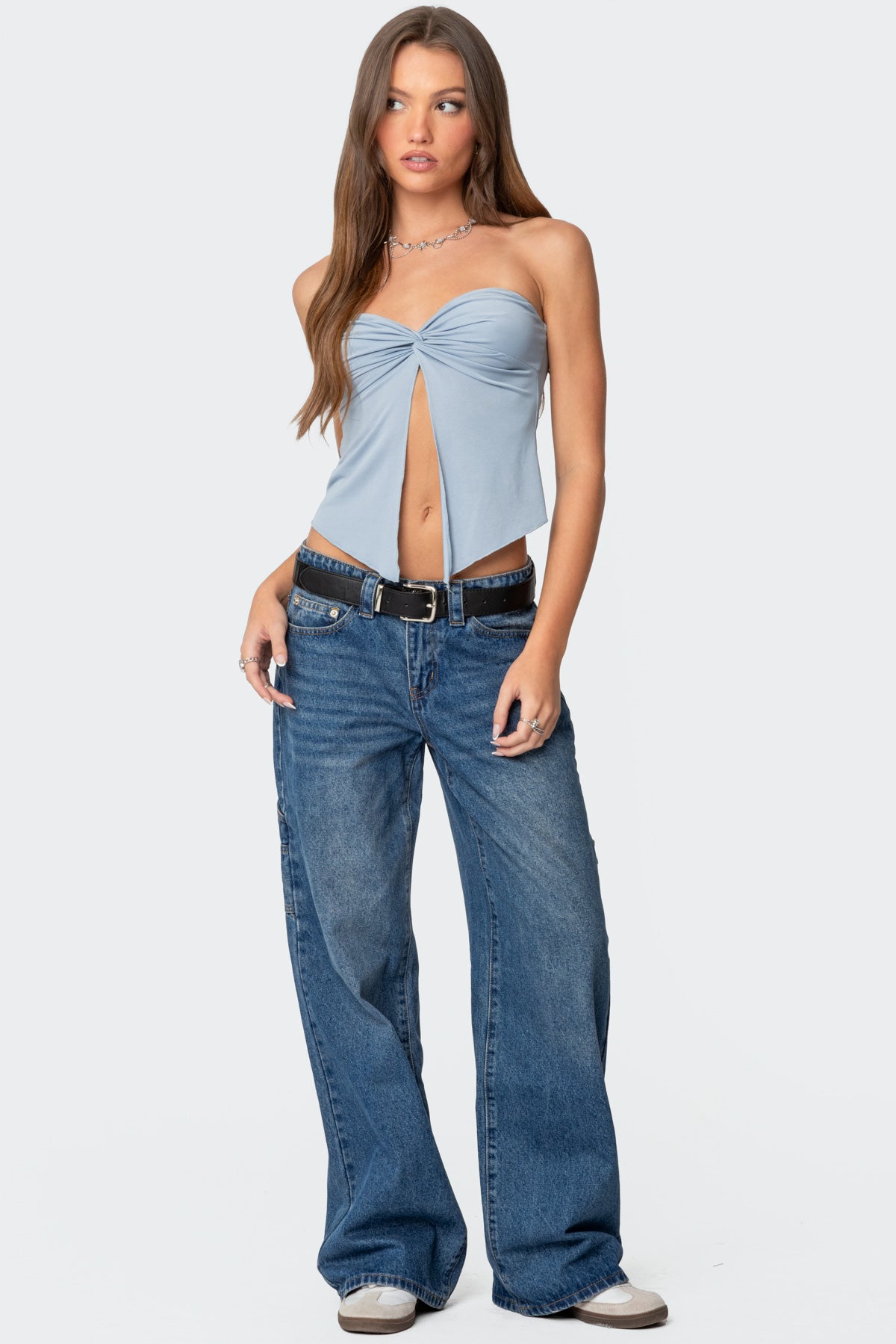 Twisted Split Front Tube Top-Milans Time