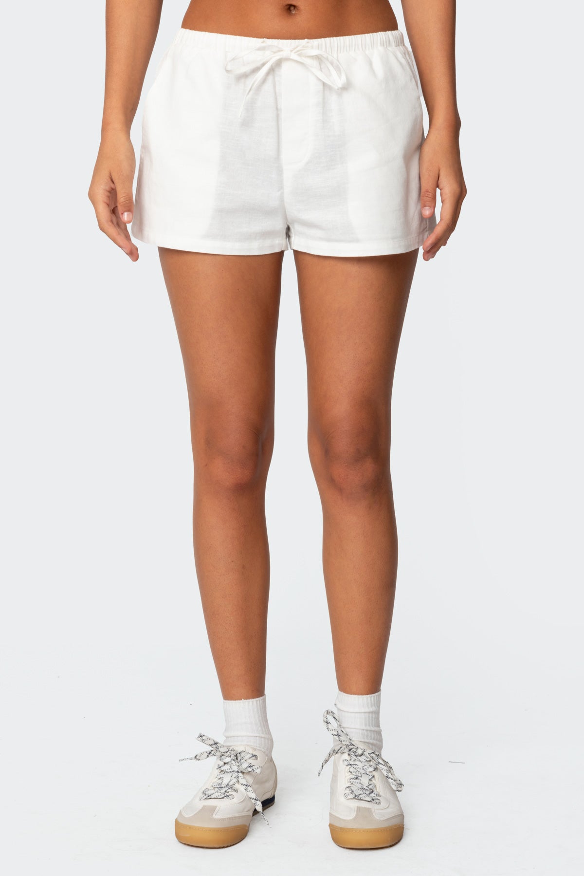 Leslie Linen Look Shorts-Milans Time