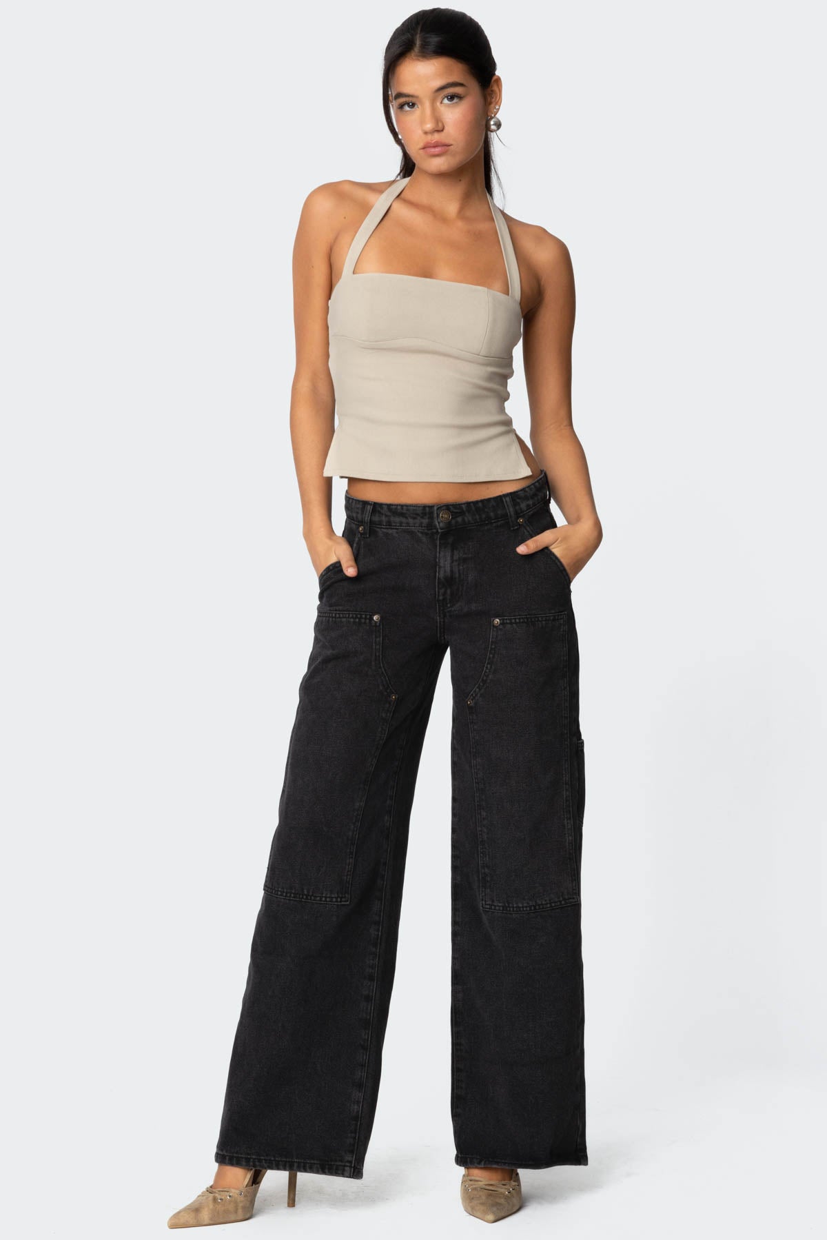 Ayla Low Rise Baggy Carpenter Jeans-Milans Time