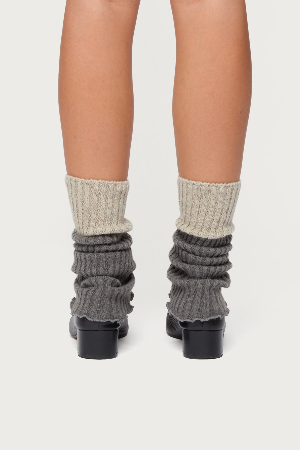 Bundled Babe Contrast Ribbed Leg Warmers-Milans Time