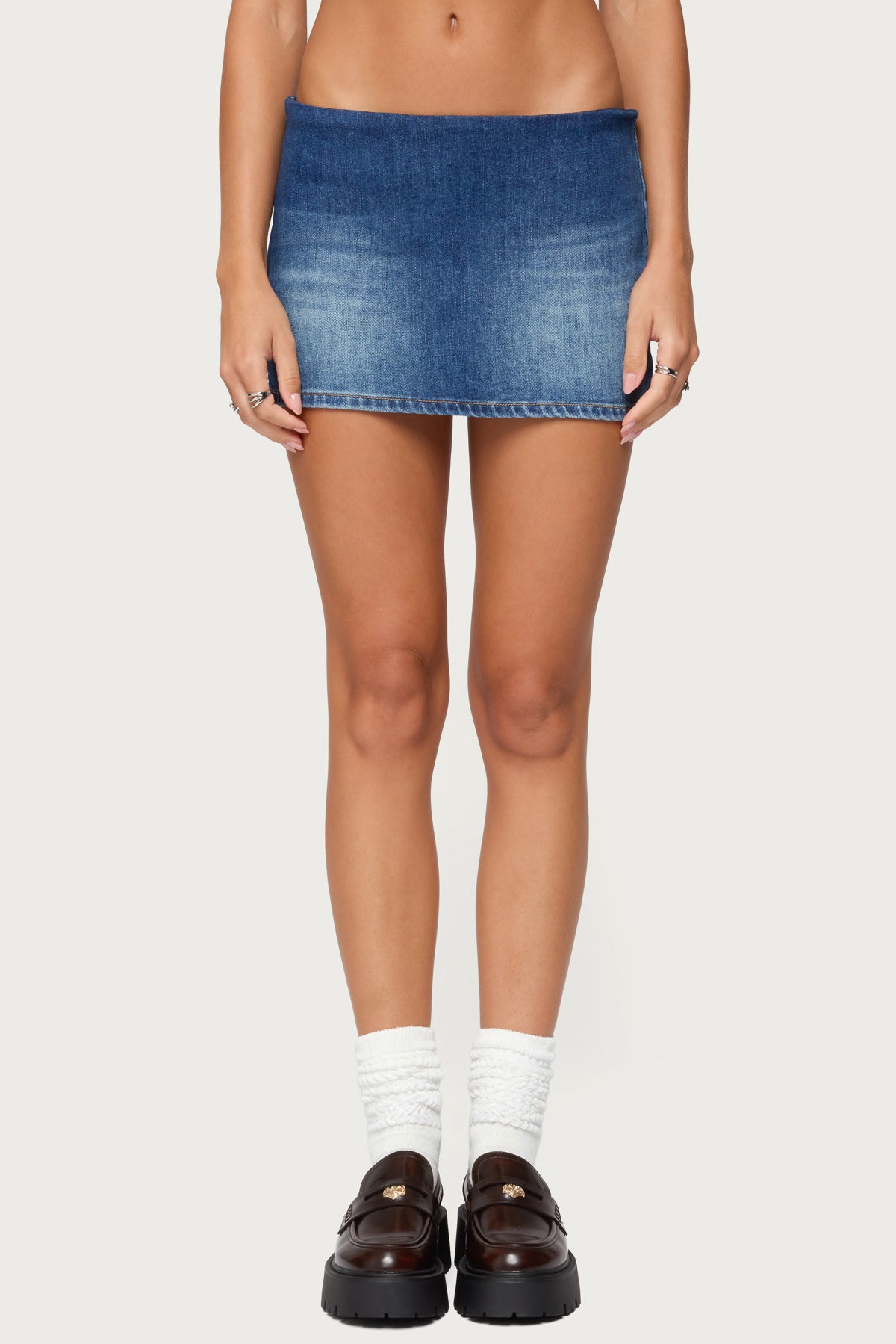 Archie Stretchy Denim Mini Skort-Milans Time