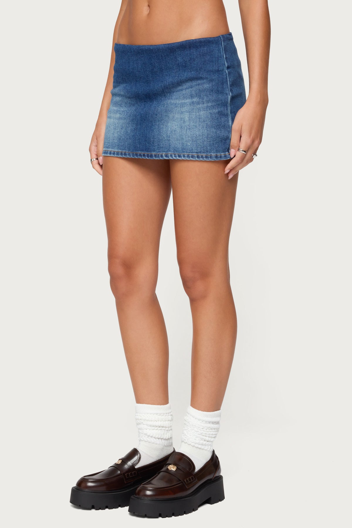 Archie Stretchy Denim Mini Skort-Milans Time
