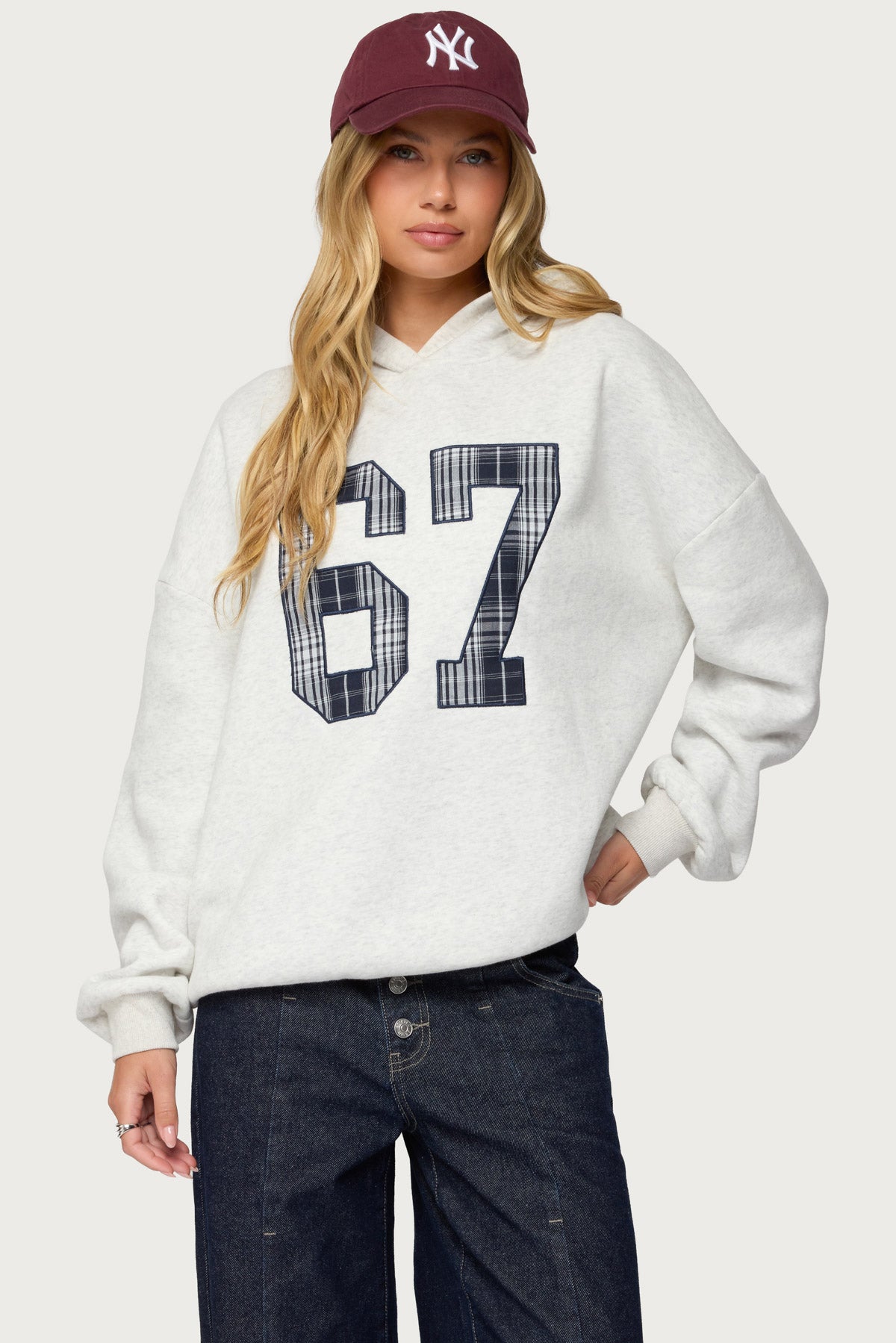 Gali Plaid 67 Oversized Hoodie-Milans Time