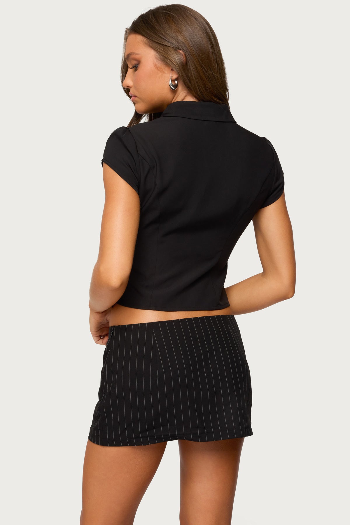 Myrna Cut Out Collar Top-Milans Time