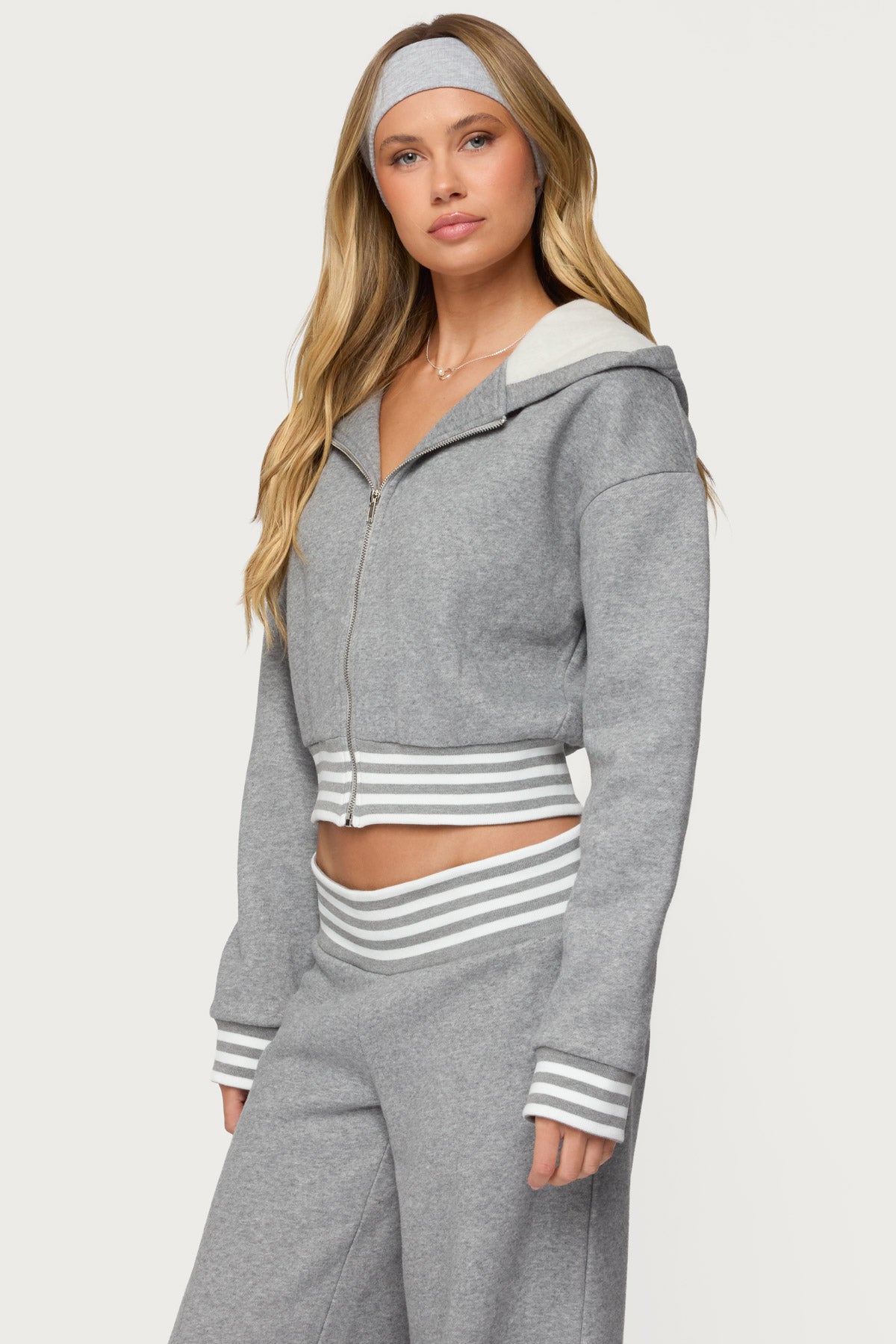 Eloura Stripey Zip Up Hoodie-Milans Time