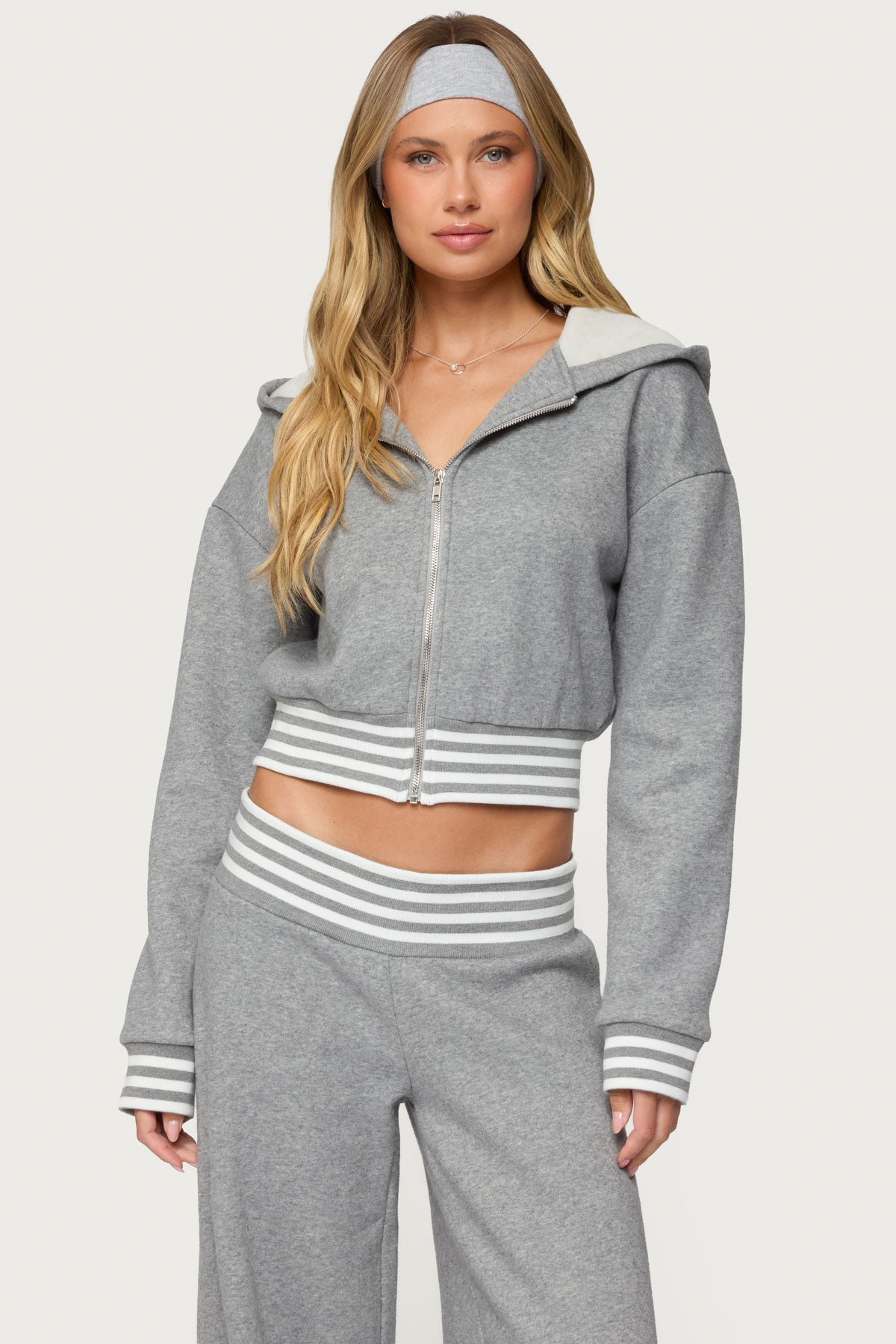 Eloura Stripey Zip Up Hoodie-Milans Time