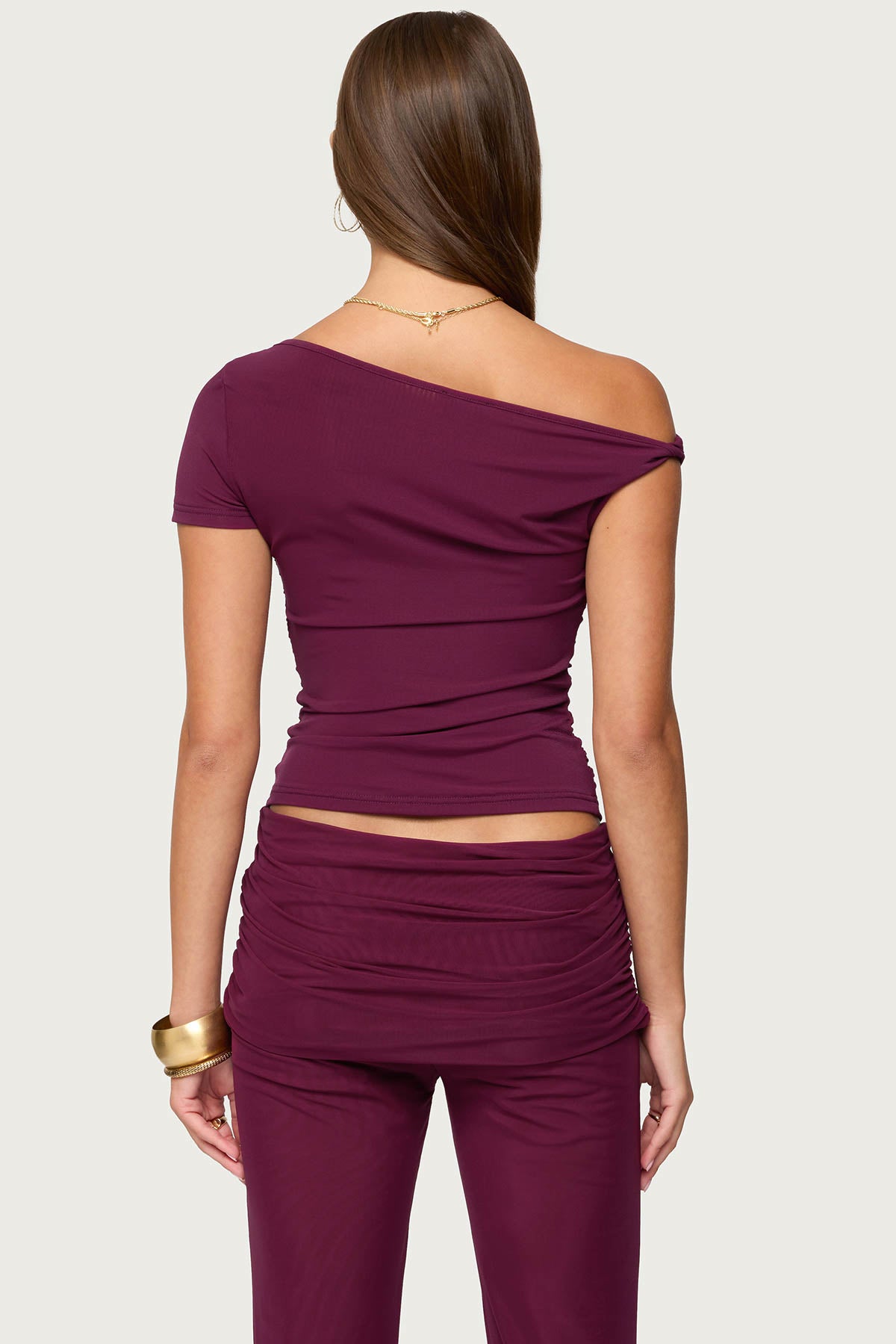 Halli Twisted Off Shoulder Top-Milans Time