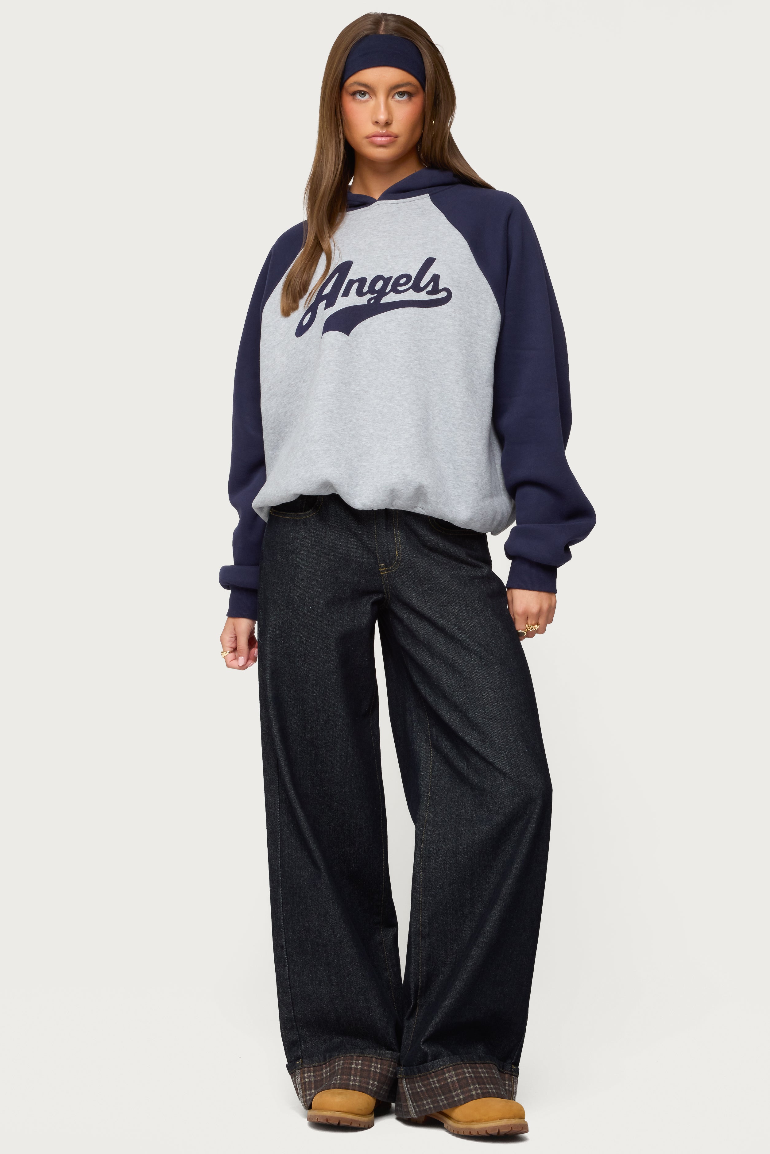 Angels Raglan Oversized Hoodie-Milans Time