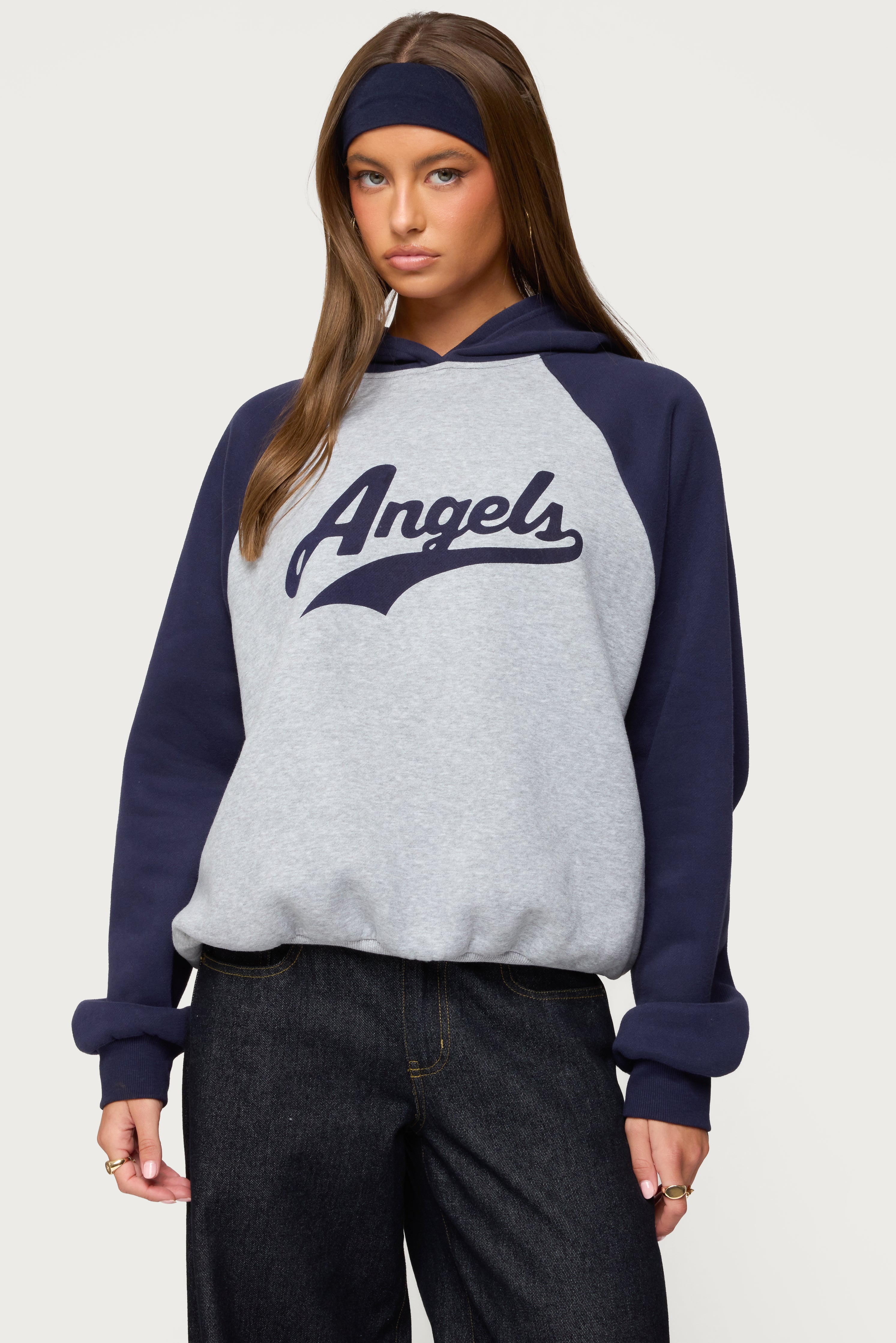 Angels Raglan Oversized Hoodie-Milans Time