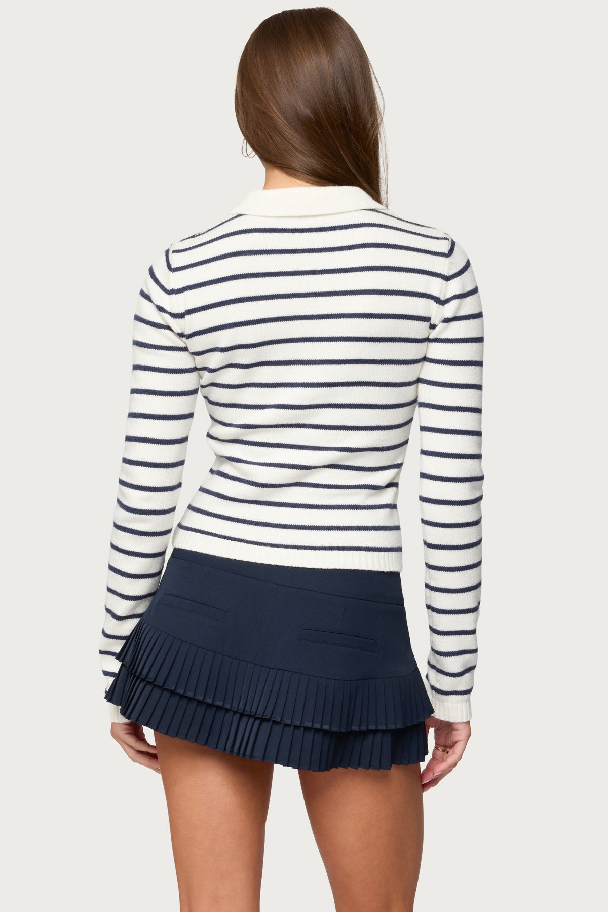 Loreen Striped Knit Cardigan-Milans Time