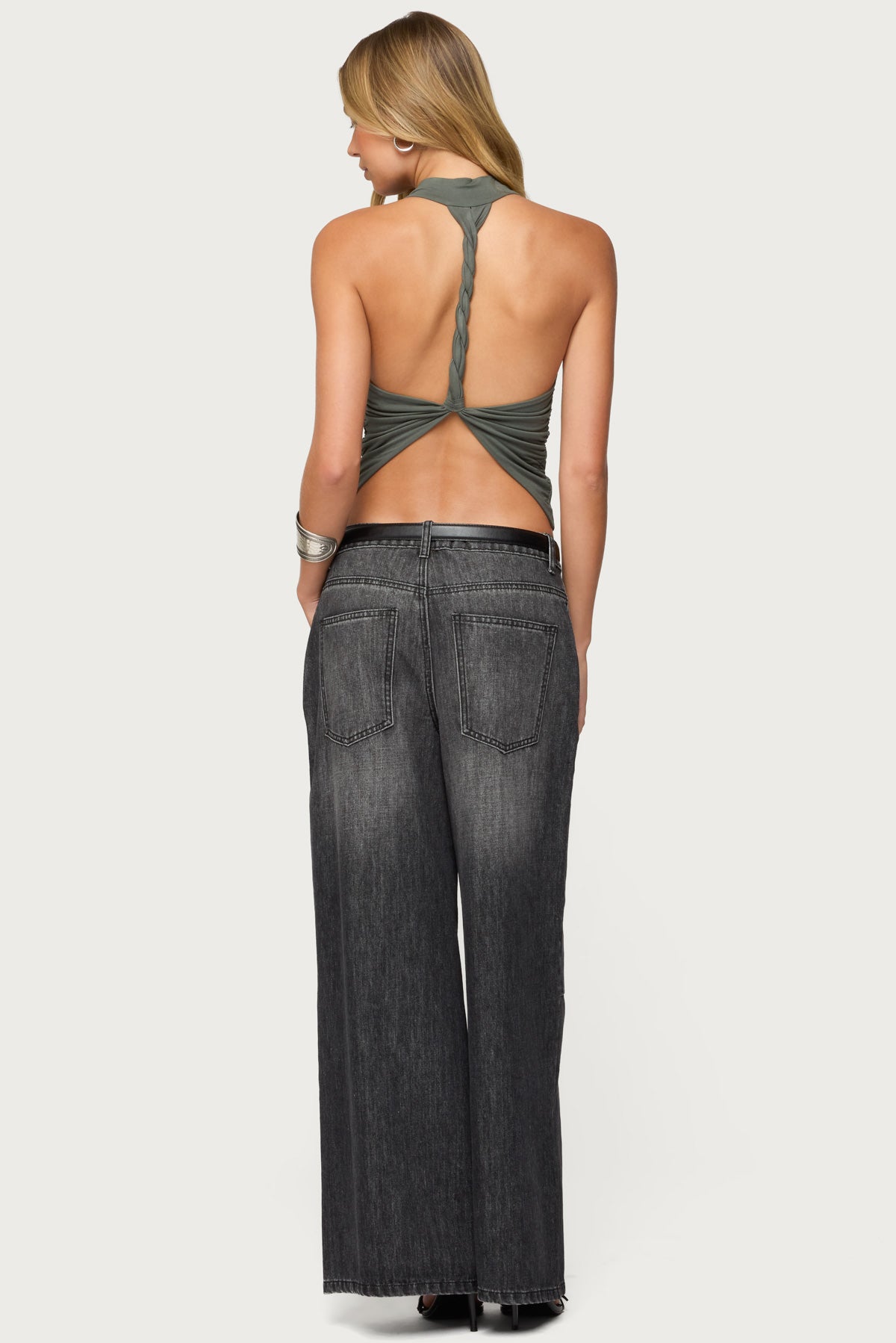 Collie Twisted High Cowl Neck Top-Milans Time