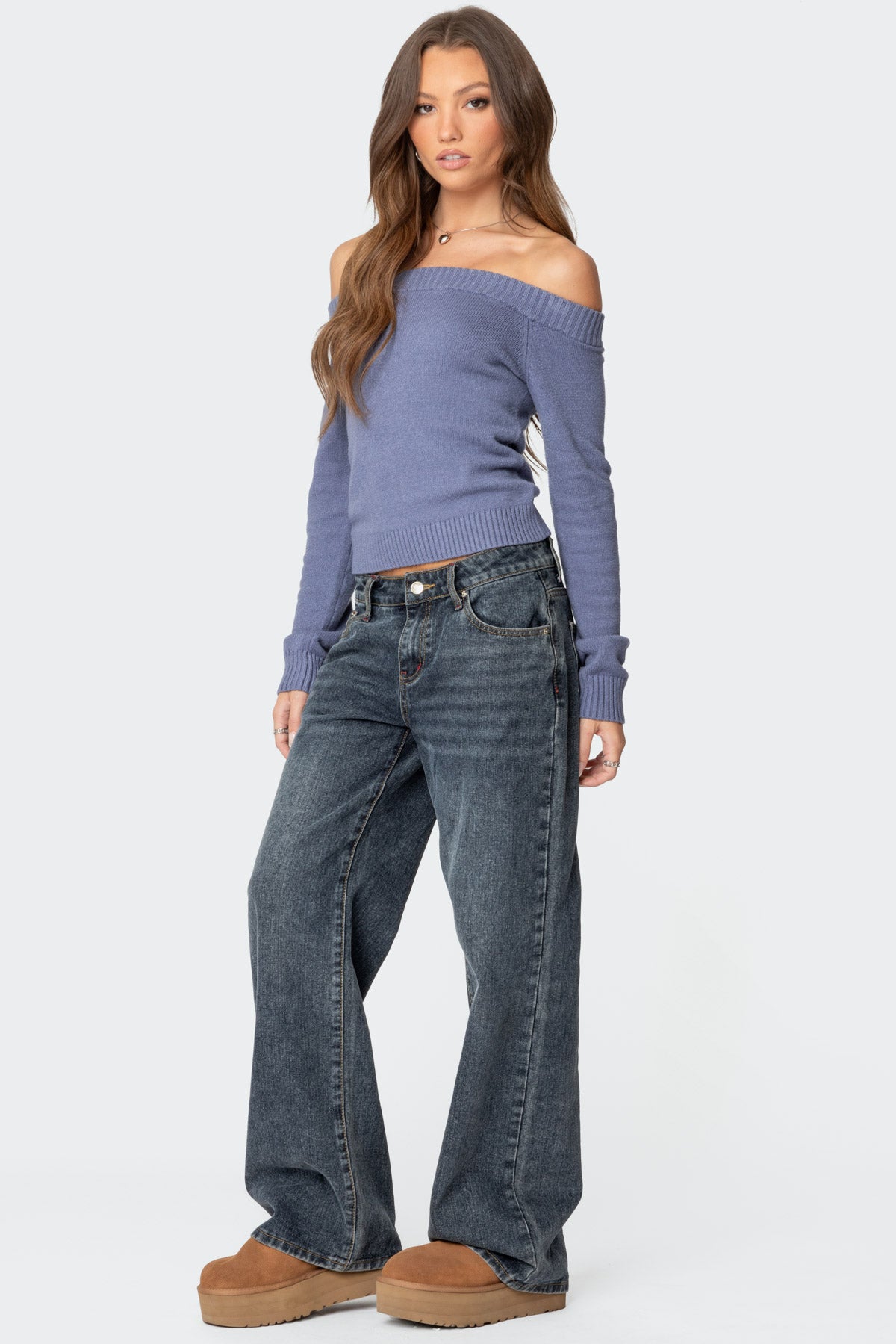 Elona Off Shoulder Knit Top-Milans Time