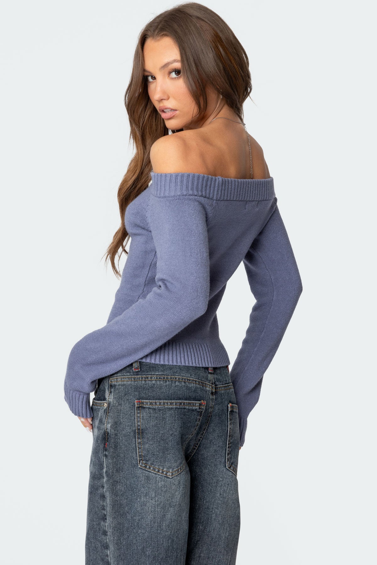 Elona Off Shoulder Knit Top-Milans Time