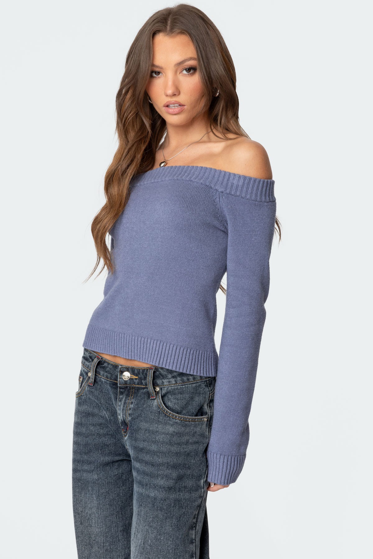Elona Off Shoulder Knit Top-Milans Time