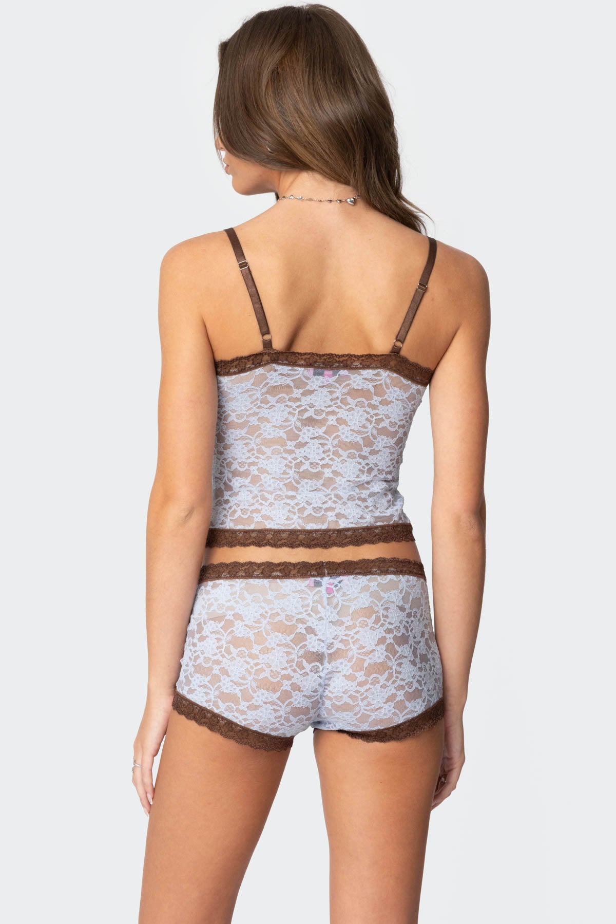 Dee Pointelle Sheer Lace Tank Top-Milans Time