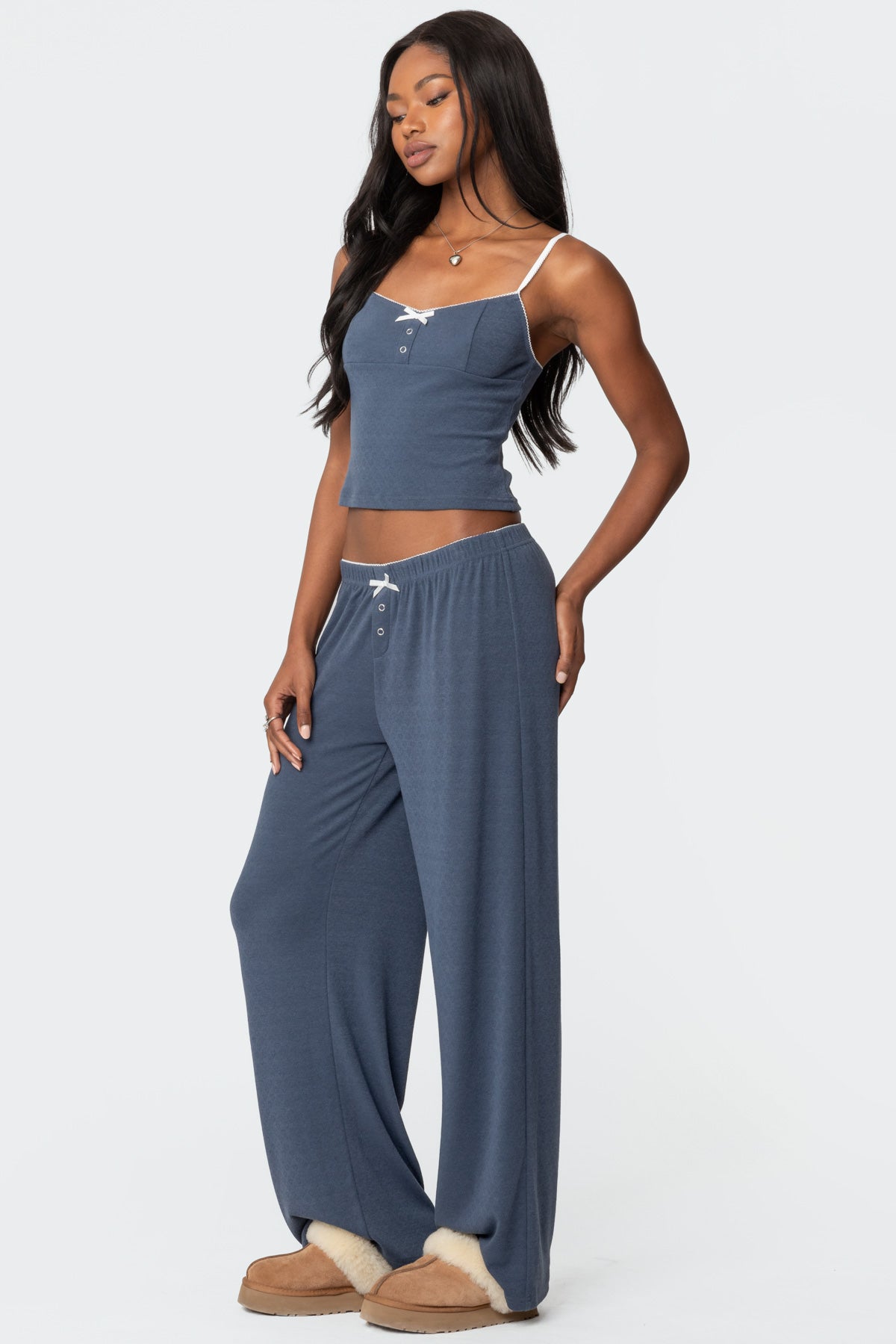 Kleo Pointelle Henley Tank Top-Milans Time