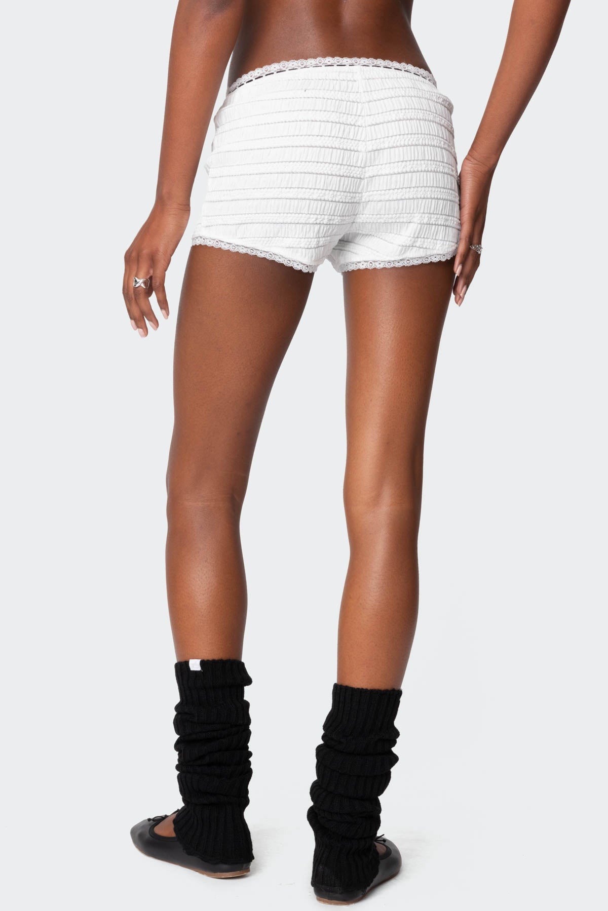 Lenny Lacey Textured Micro Shorts-Milans Time