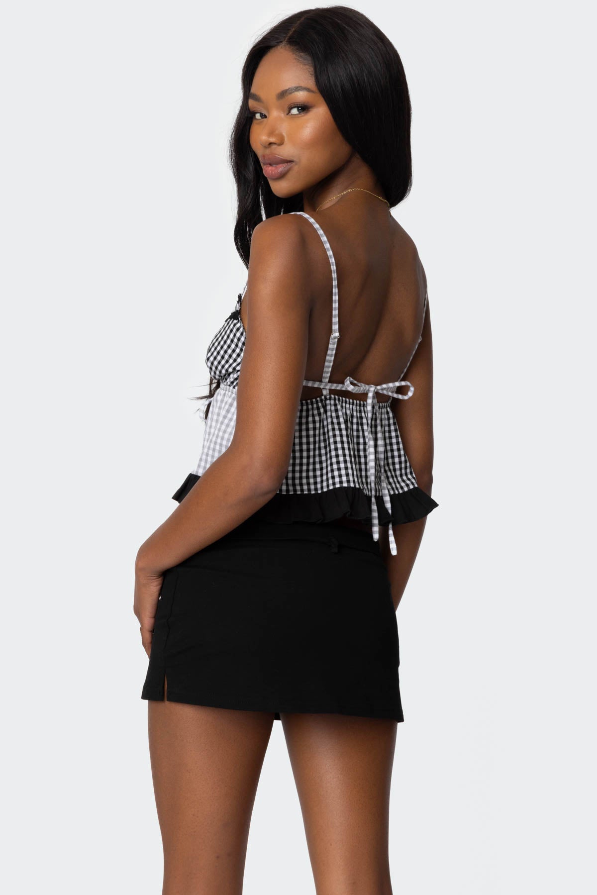 Joanne Mixed Gingham Tank Top-Milans Time