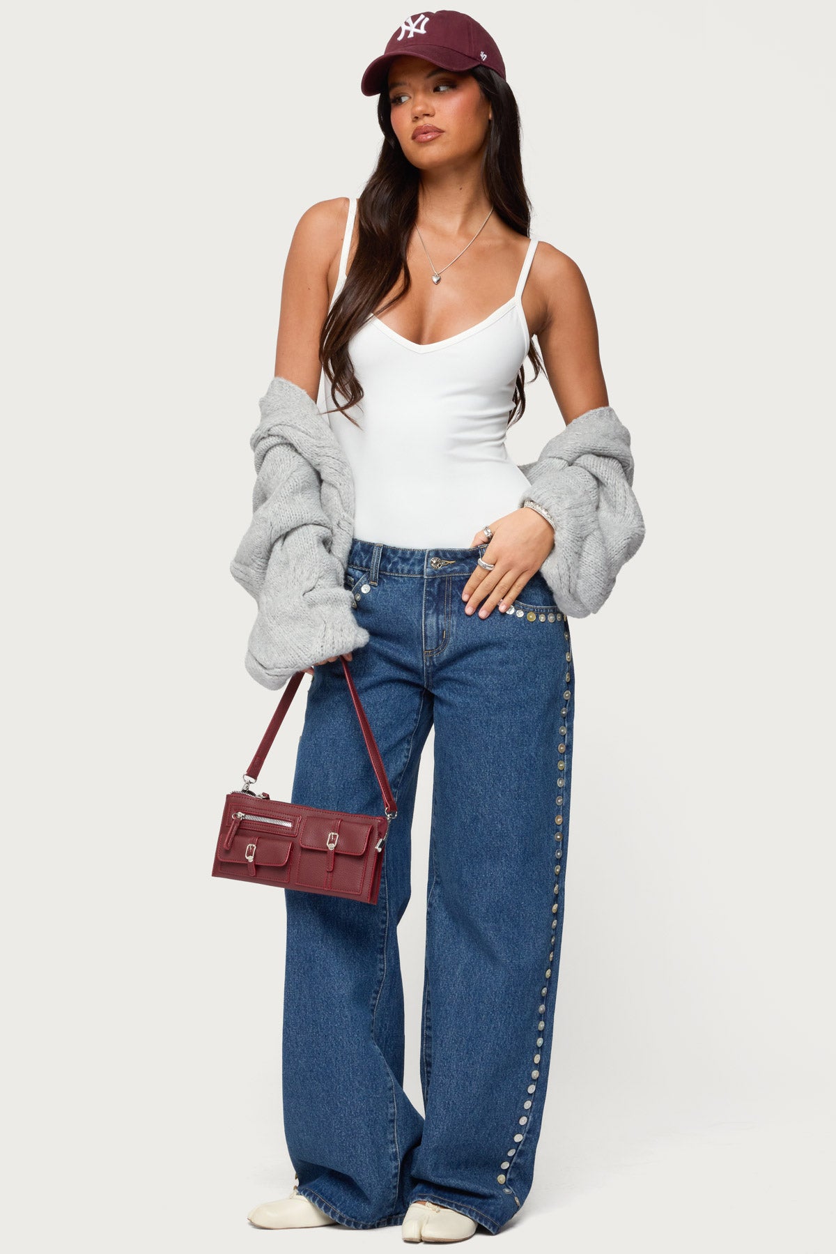 Teaghan V Neck Fitted Bodysuit-Milans Time