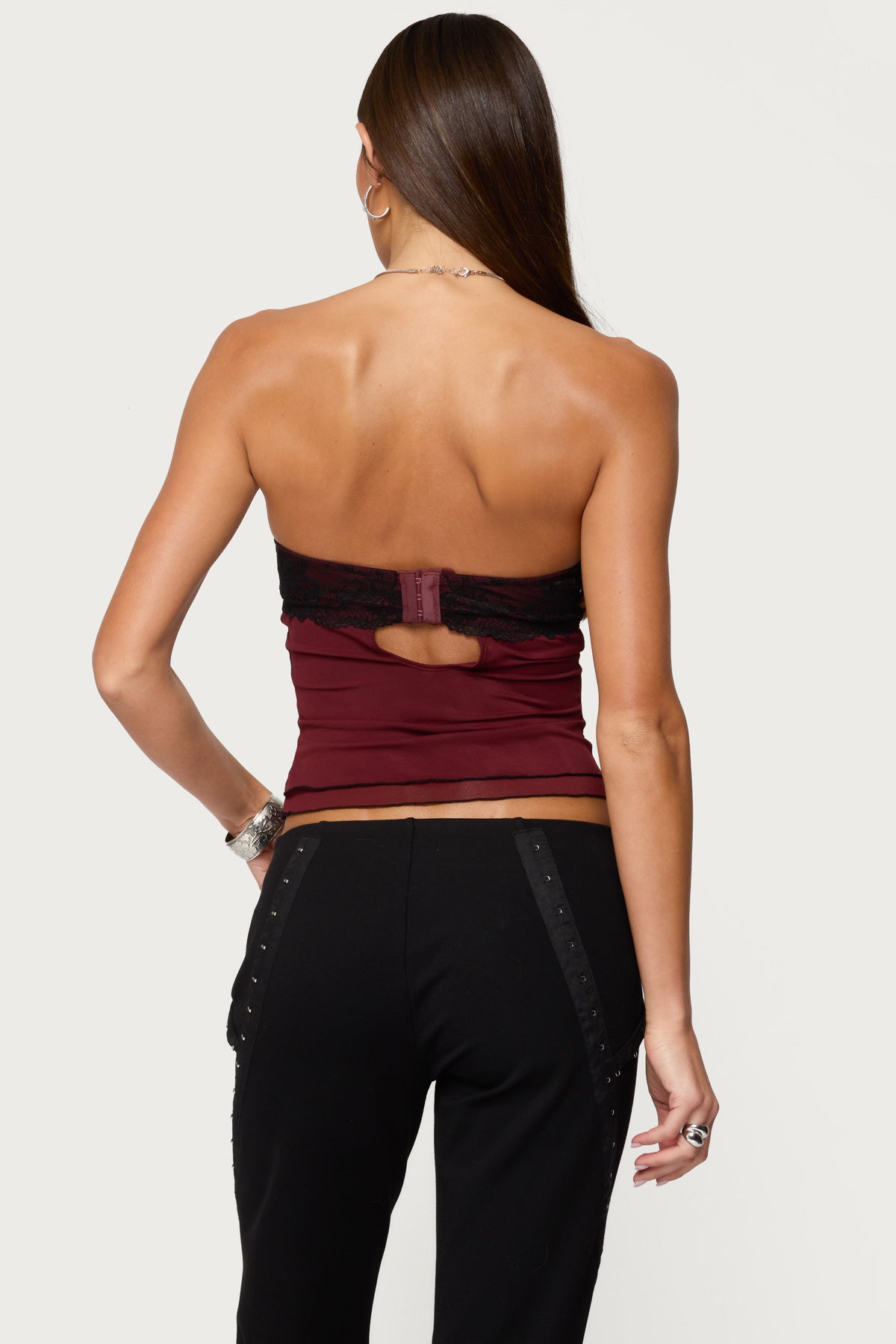 Contrast Lacey Mesh Bra Top-Milans Time