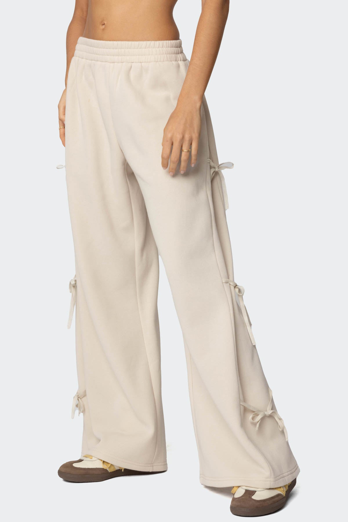 Claudette Baggy Ribbon Sweatpants-Milans Time