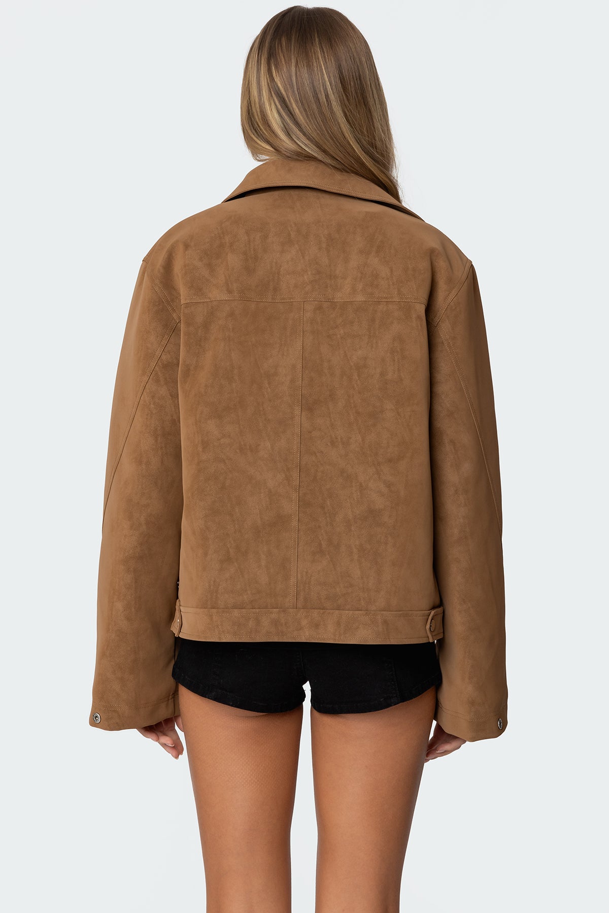 Annabelle Oversized Faux Suede Jacket-Milans Time