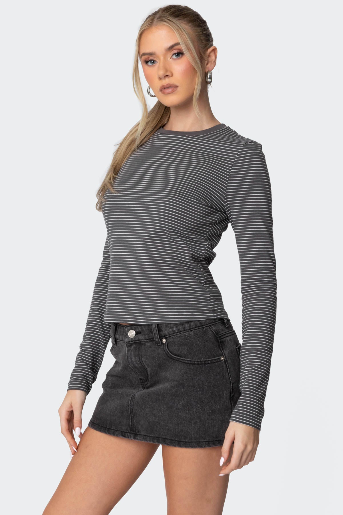 Brianna Striped Long Sleeve T Shirt-Milans Time