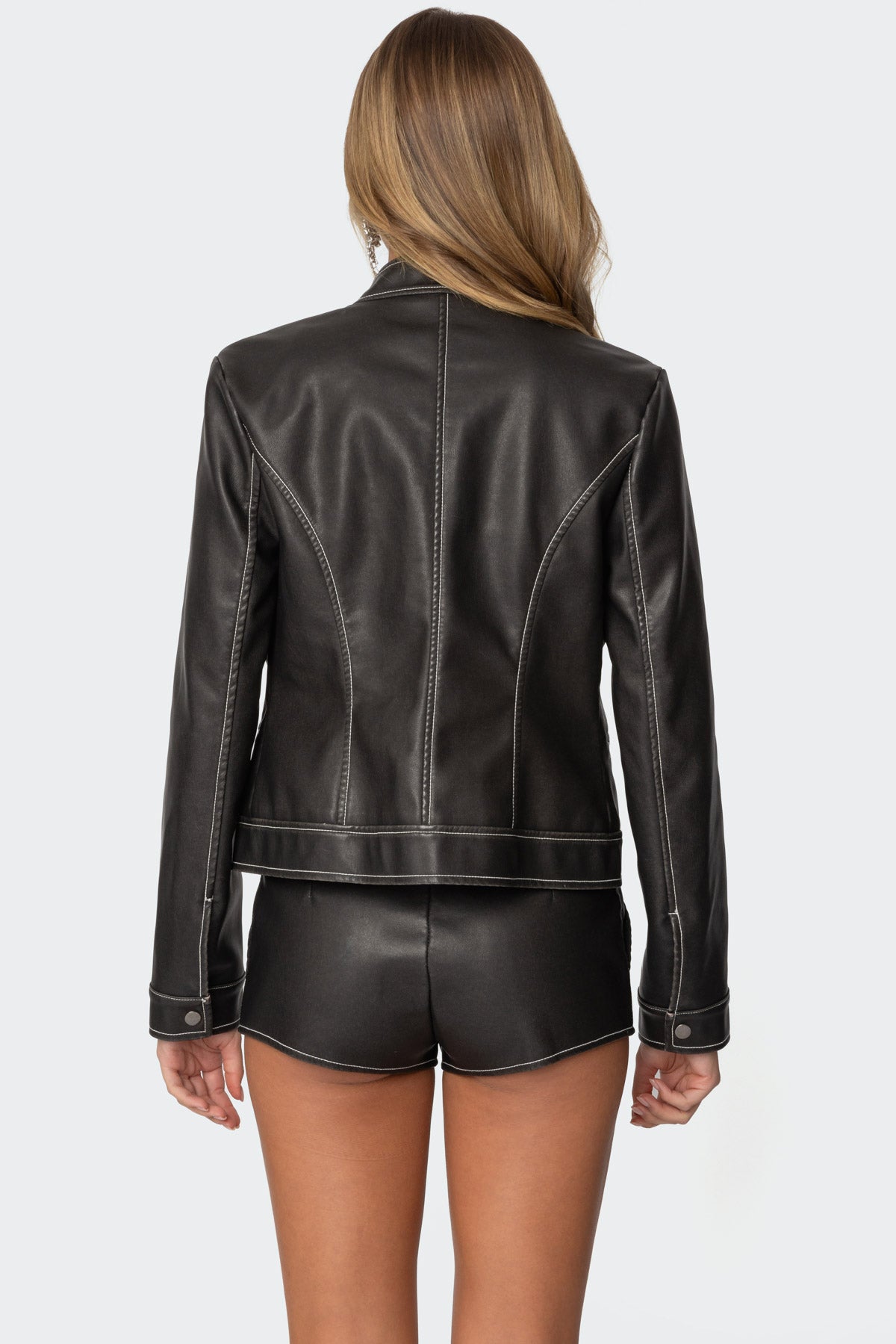 Roxie Faux Leather Jacket-Milans Time