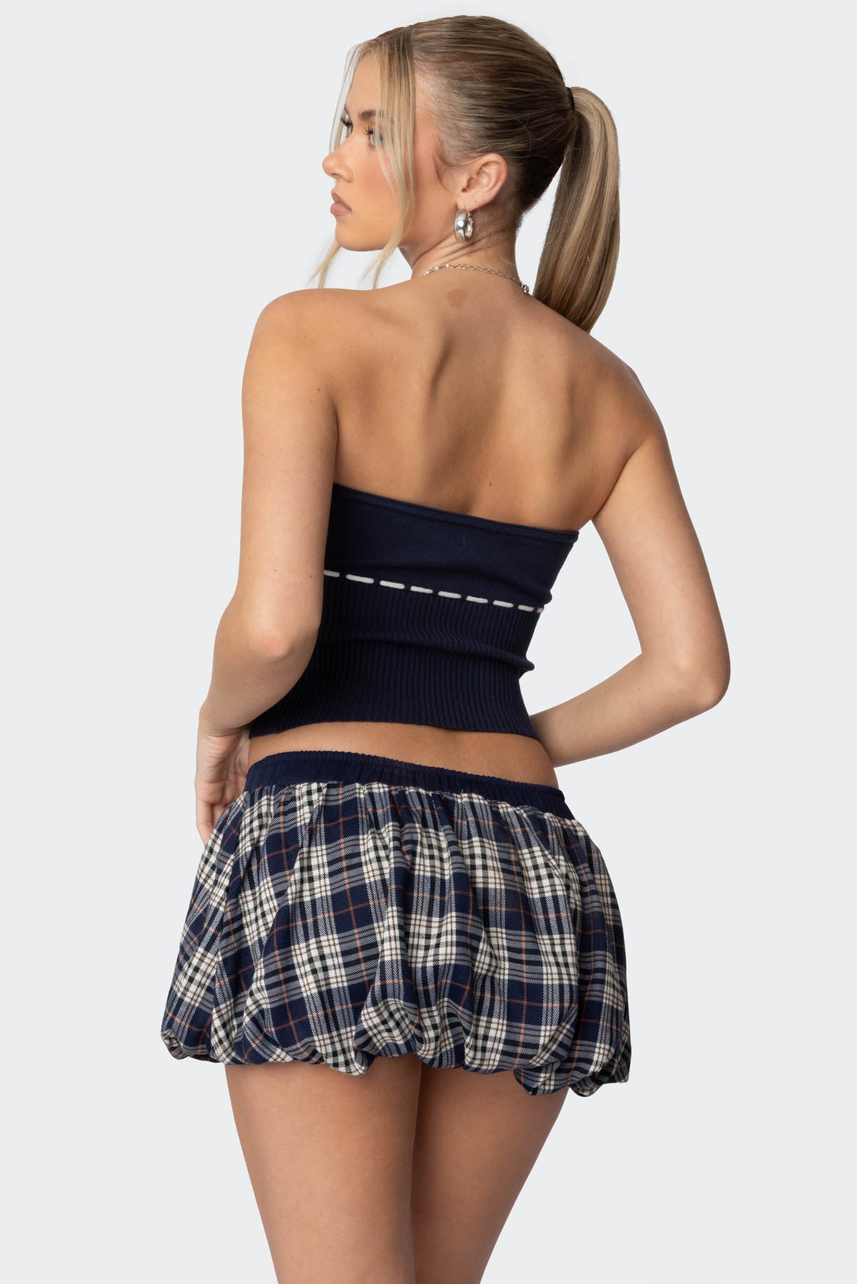 Elsie Knitted Tie Tube Top-Milans Time