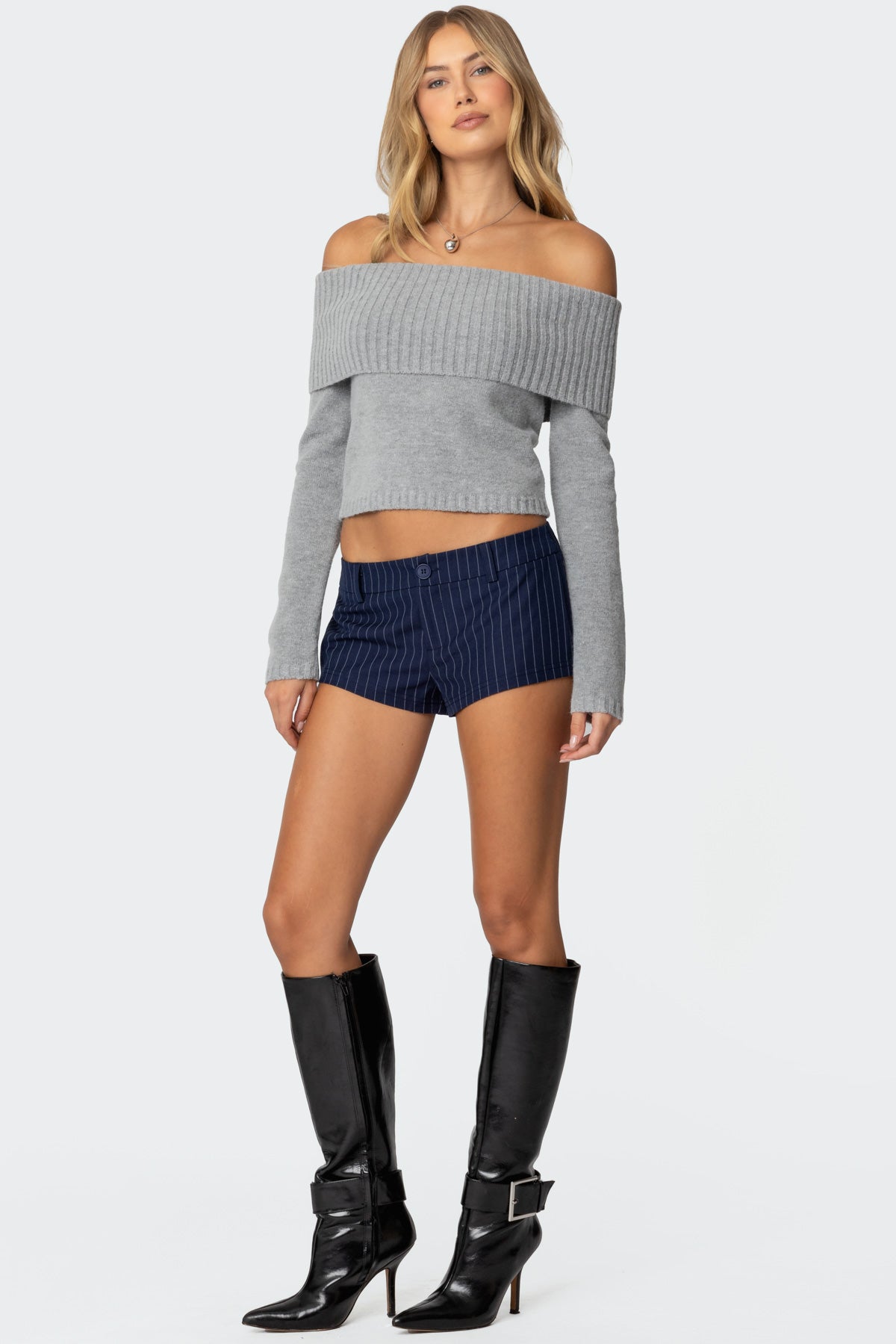 Harrison Pinstripe Micro Shorts-Milans Time