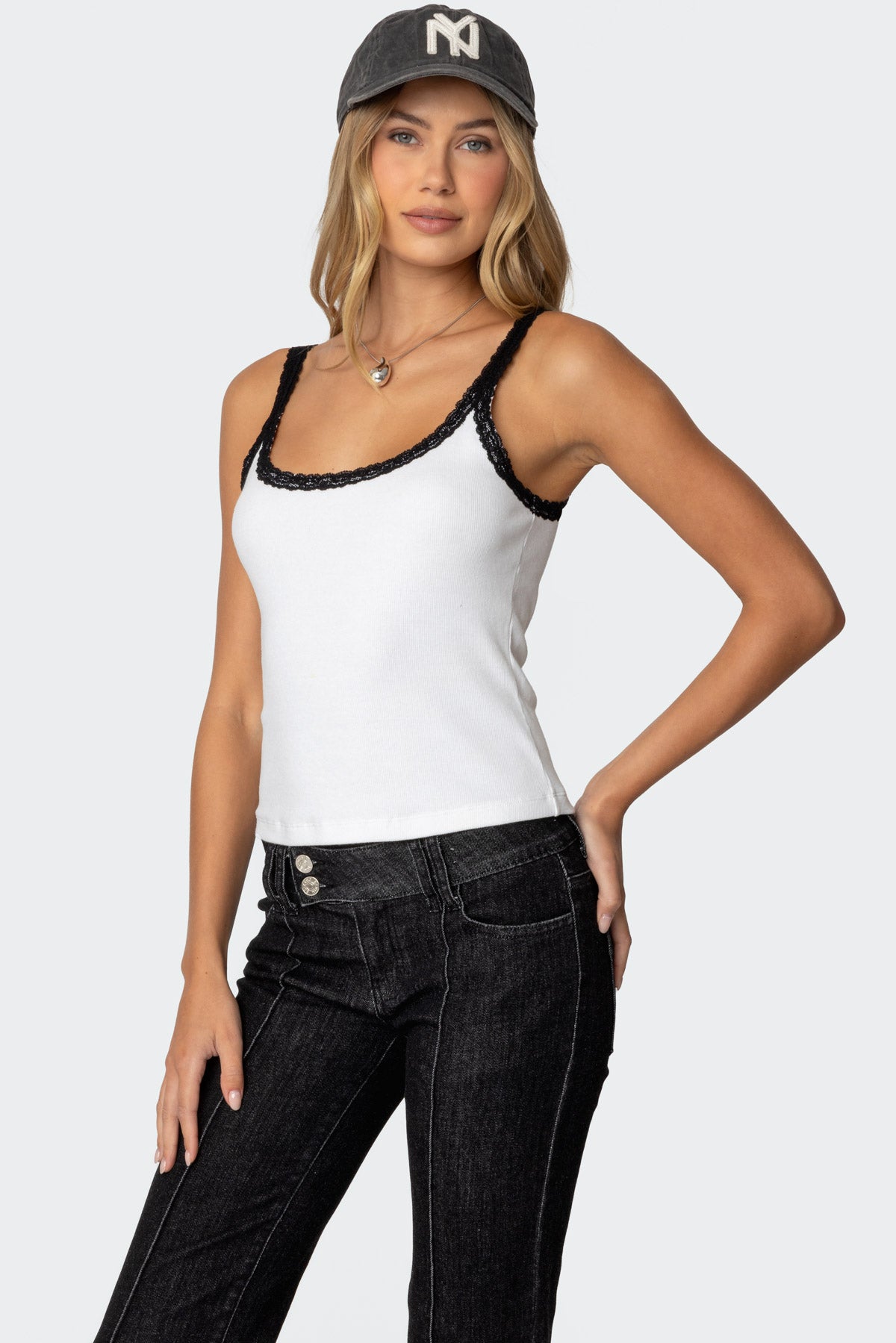 Jude Lacey Ribbed Tank Top-Milans Time