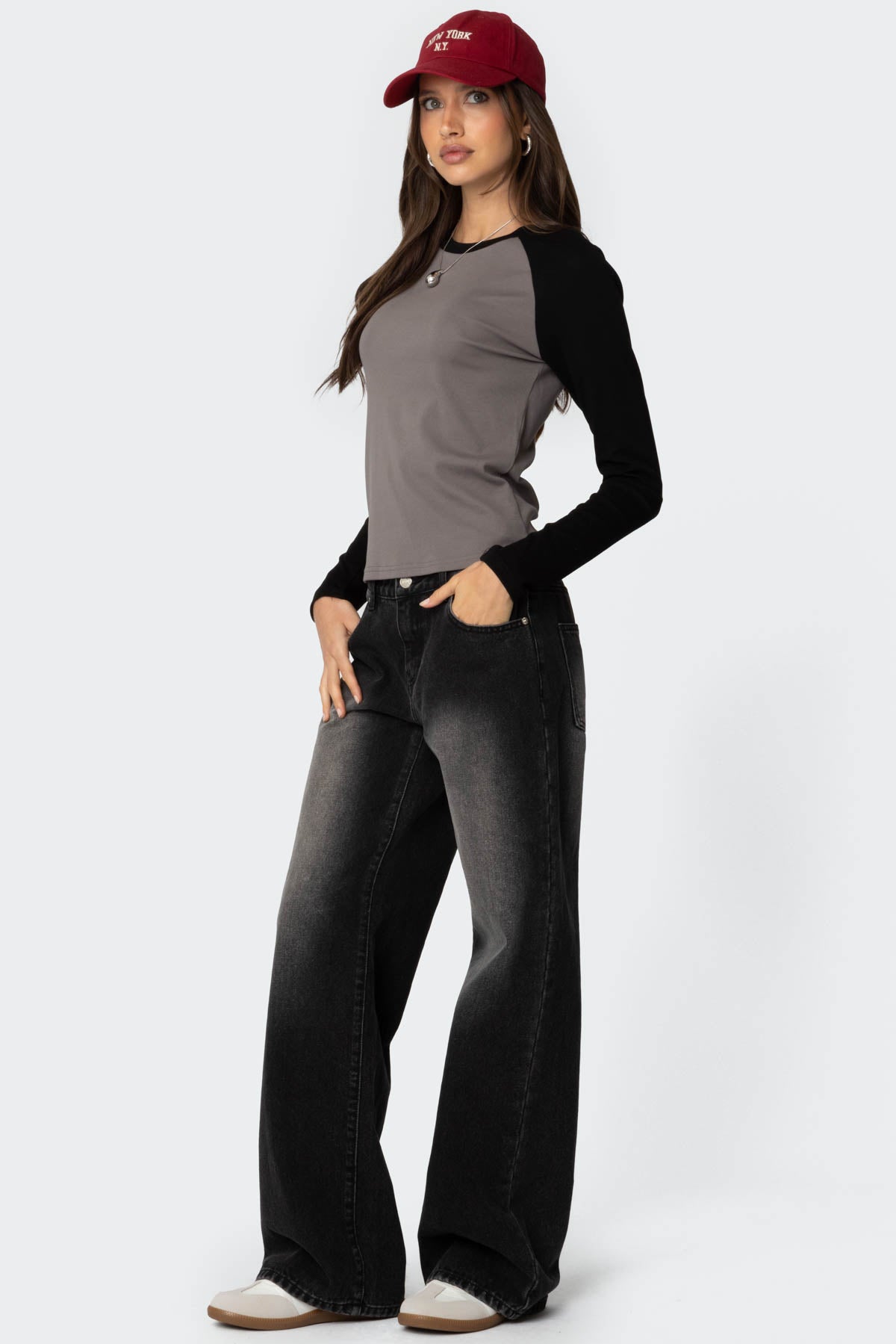 Tommi Raglan Long Sleeve T Shirt-Milans Time