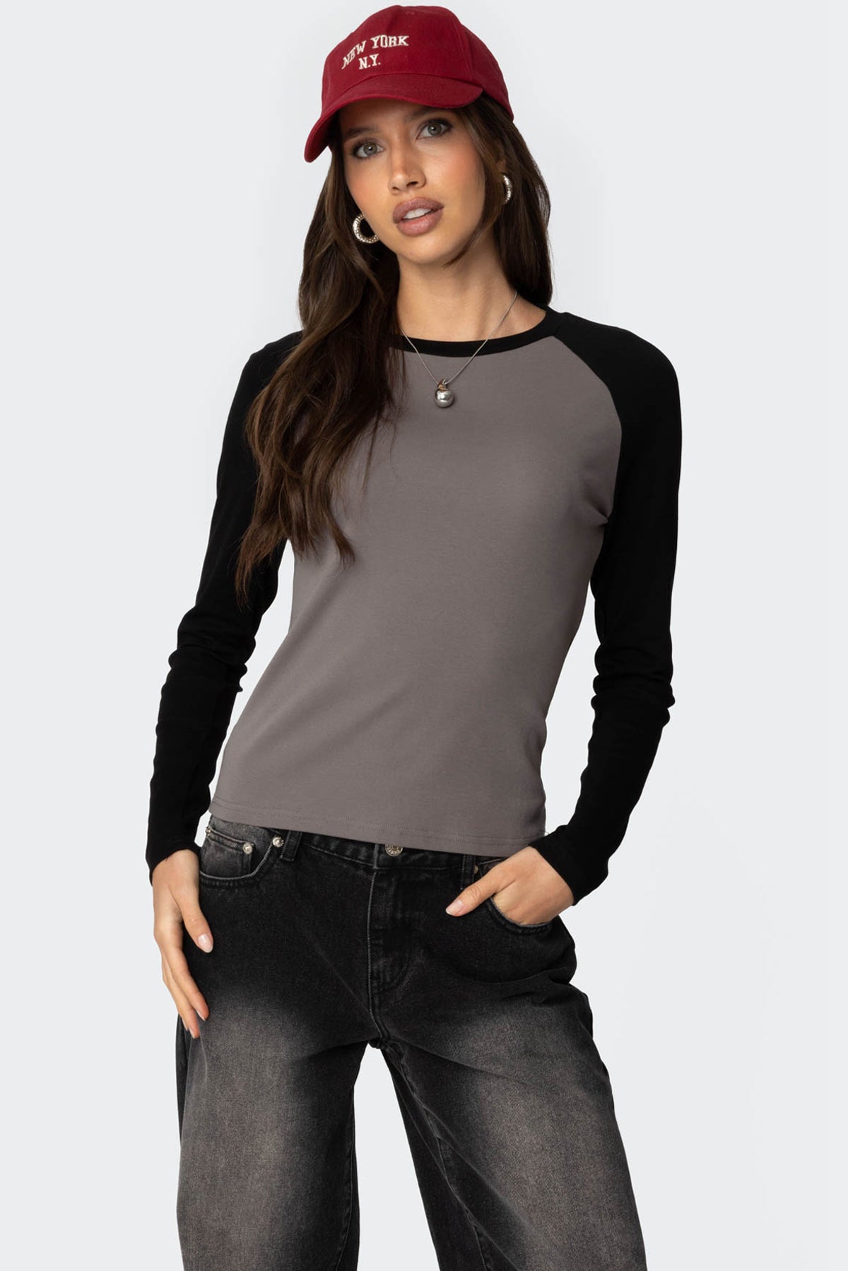 Tommi Raglan Long Sleeve T Shirt-Milans Time