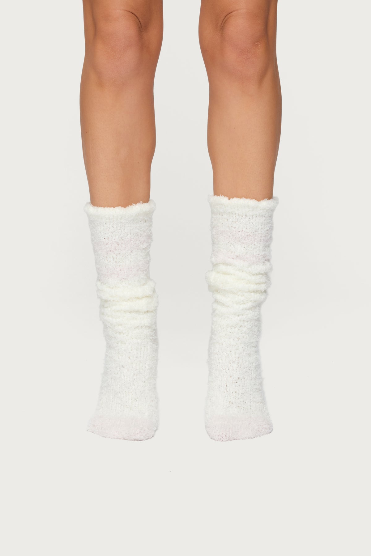 Stripey Fuzzy Scrunch Socks-Milans Time