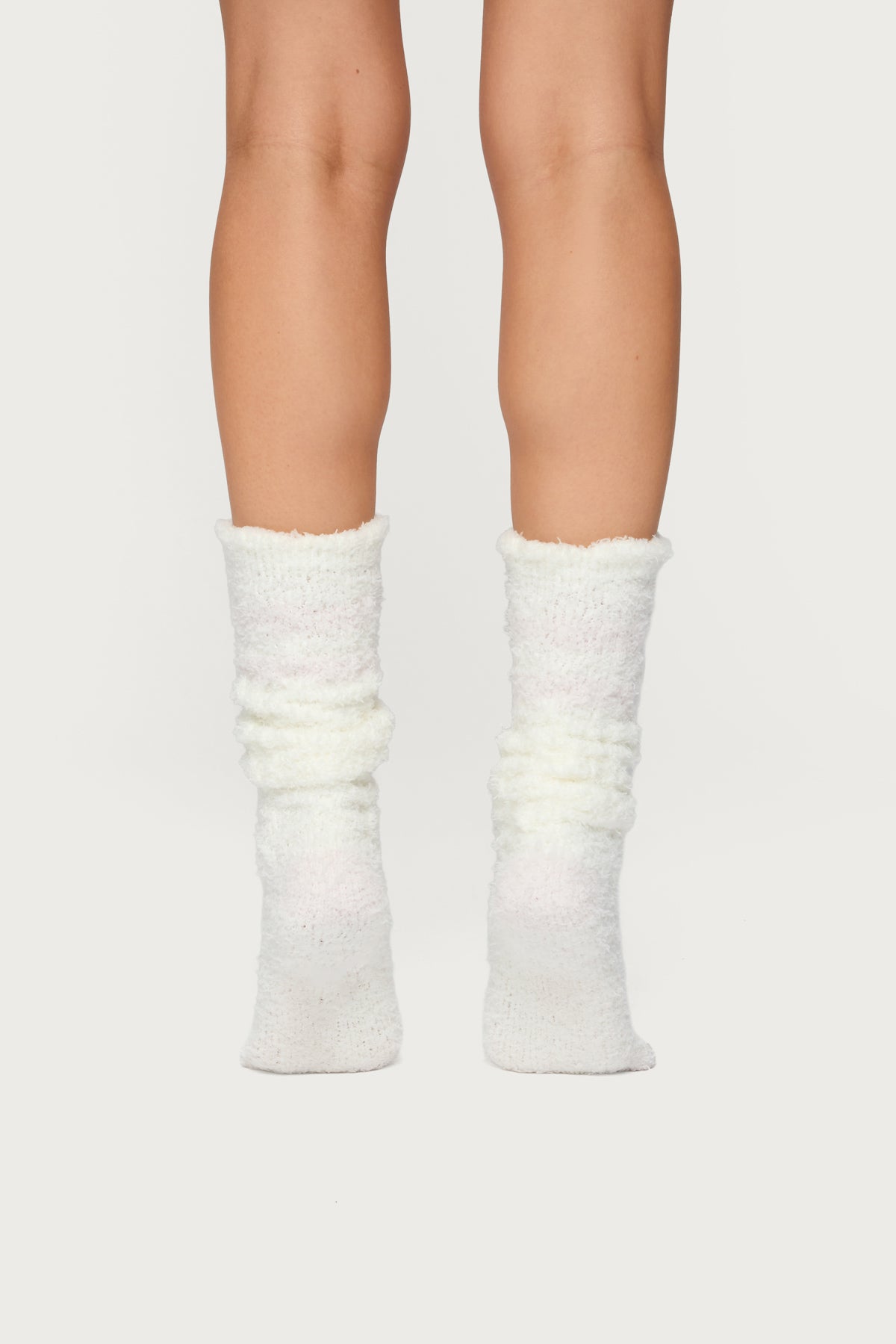Stripey Fuzzy Scrunch Socks-Milans Time