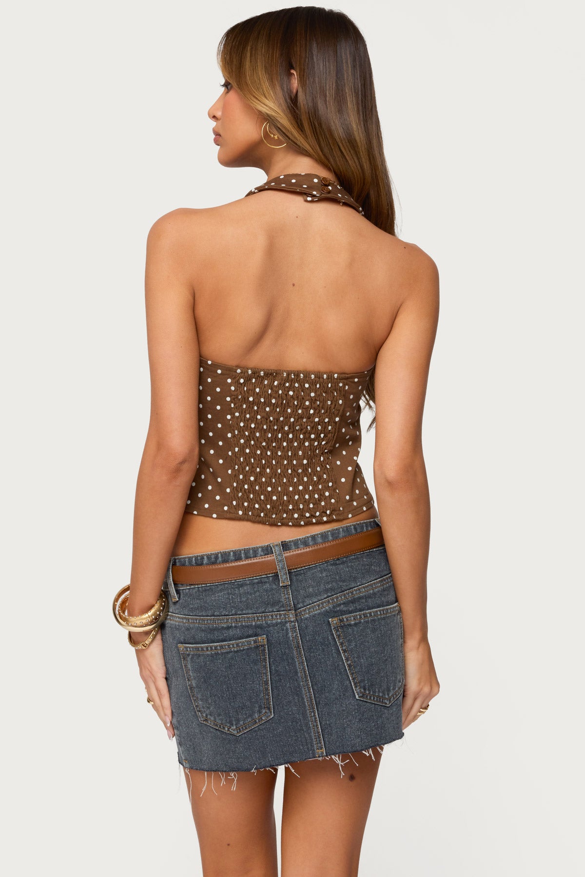 Twyla Polka Dot Halter Top-Milans Time