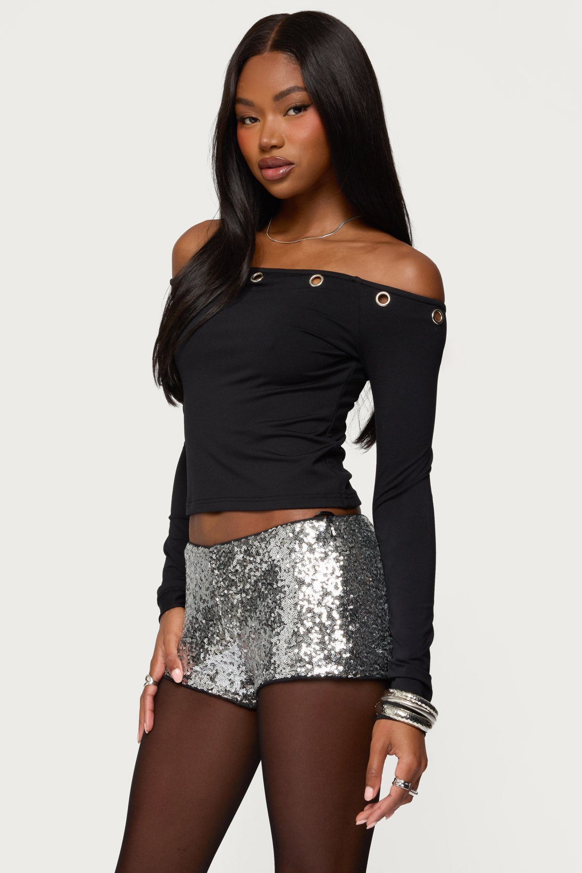 Trina Grommet Off Shoulder Top-Milans Time