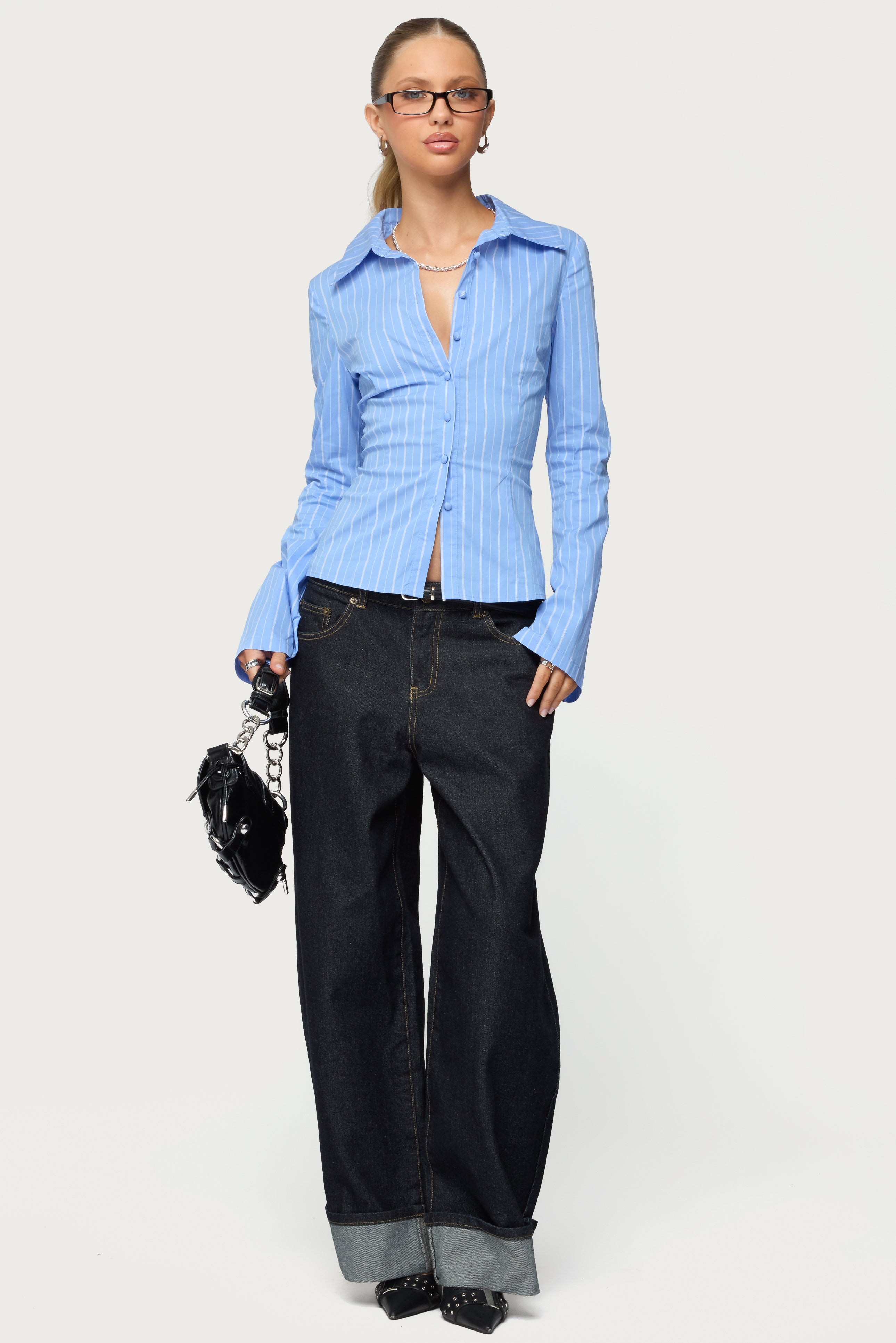 Petite Kella Low Rise Baggy Jeans-Milans Time