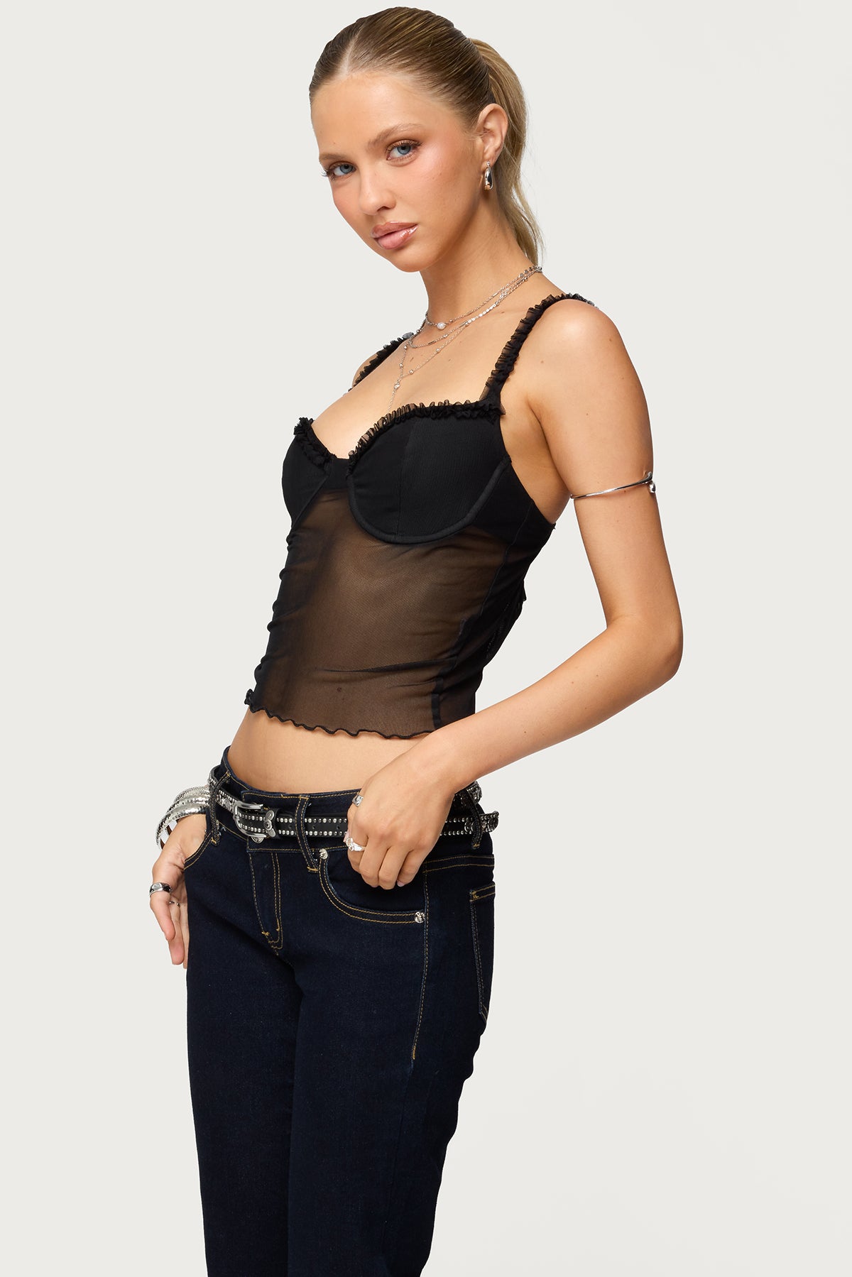 Mercy Sheer Mesh Bra Top-Milans Time