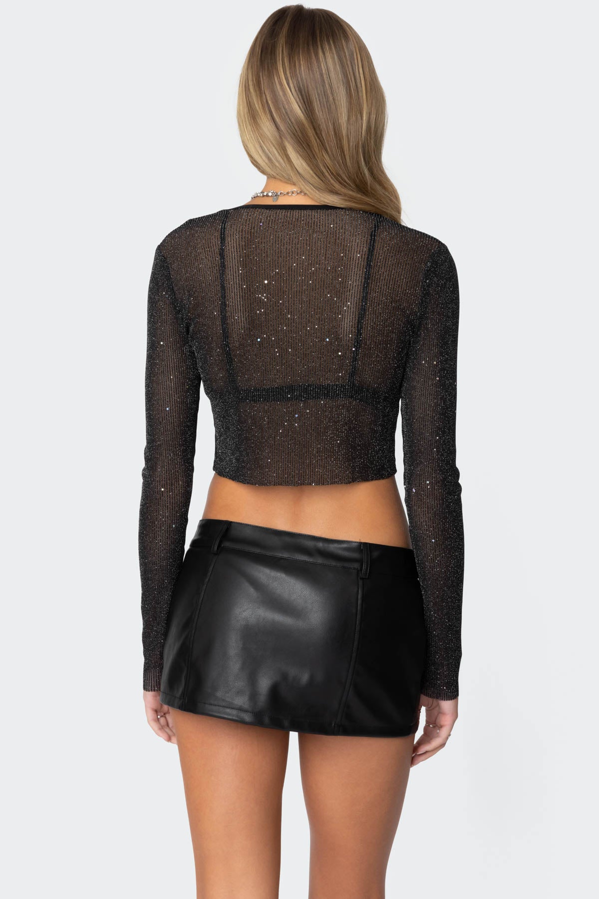 Marly Sheer Shimmer Sequin Top-Milans Time