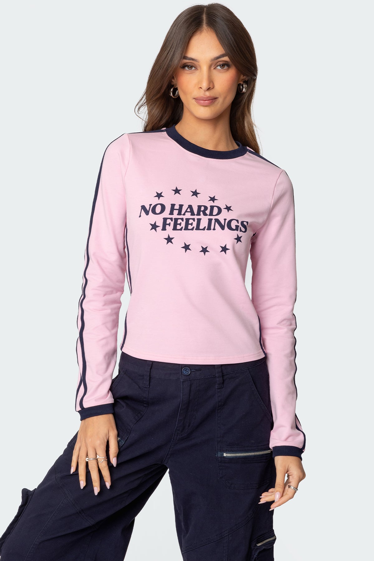 No Hard Feelings Long Sleeve T Shirt-Milans Time
