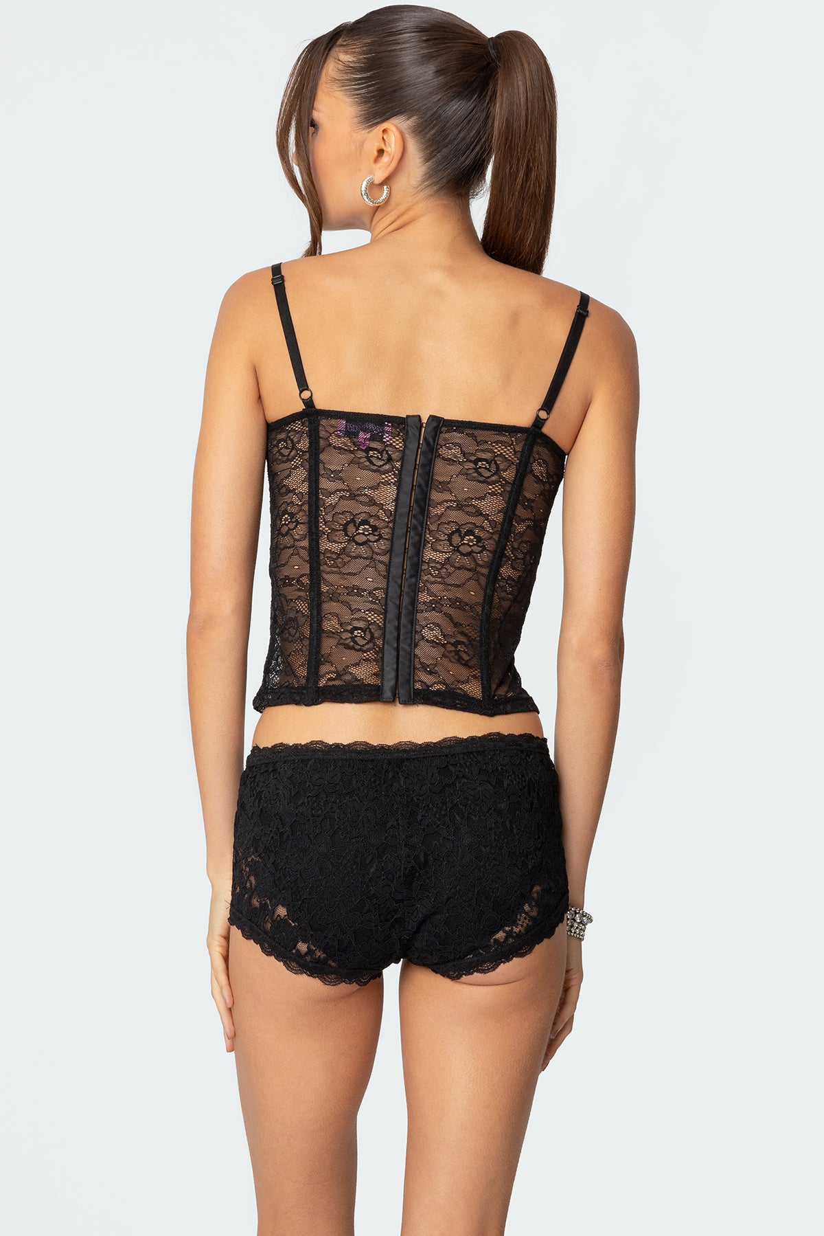 Krissy Sheer Lace Cupped Corset-Milans Time