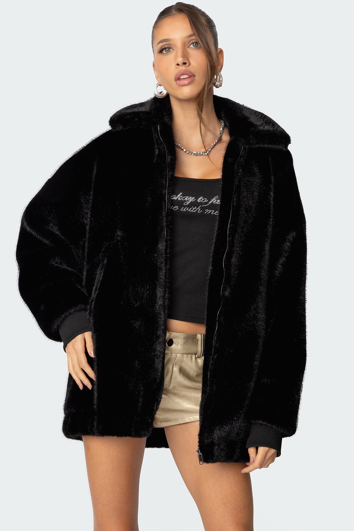 Taylor Oversized Faux Fur Jacket-Milans Time