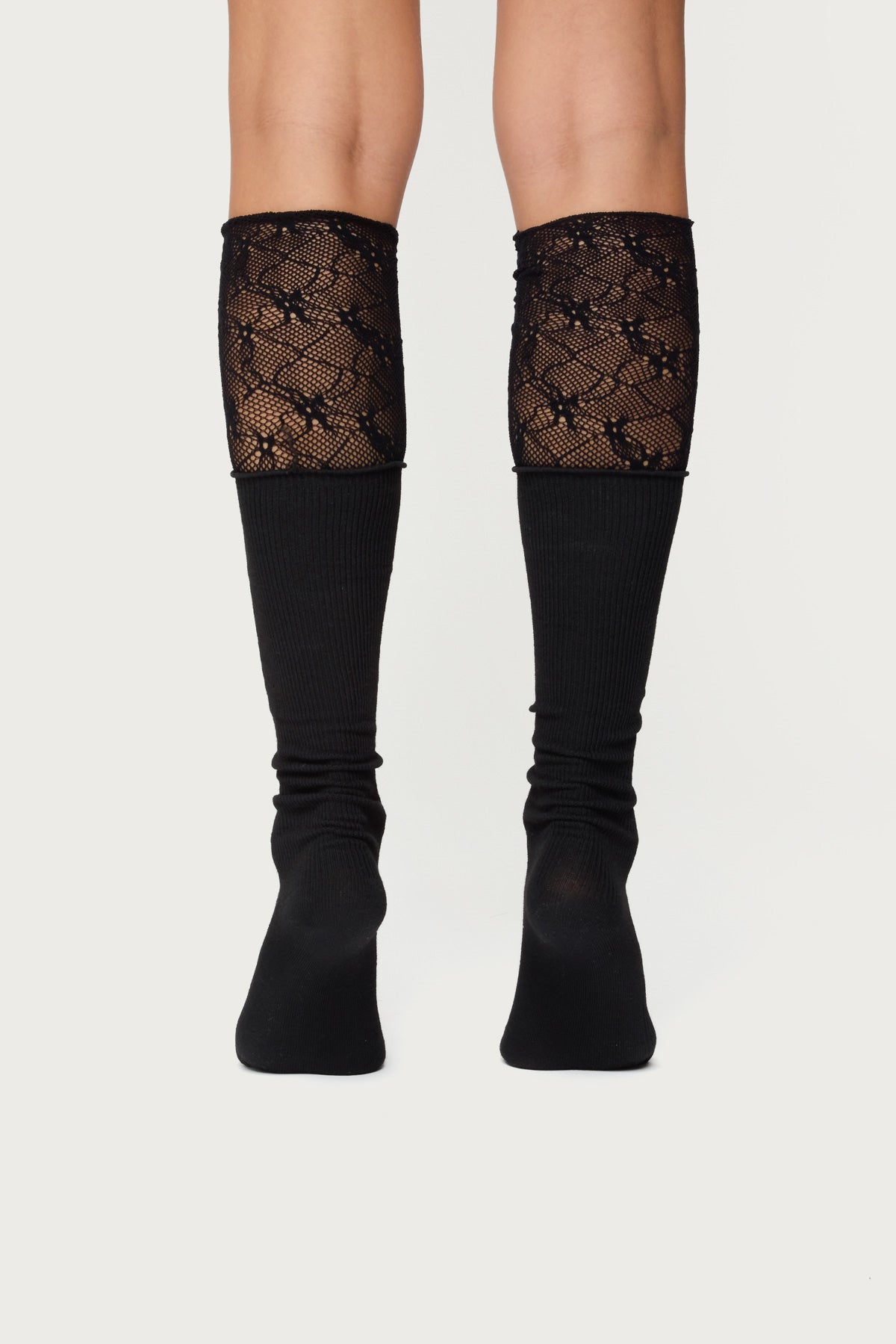 Lacey Layered Knee High Socks-Milans Time